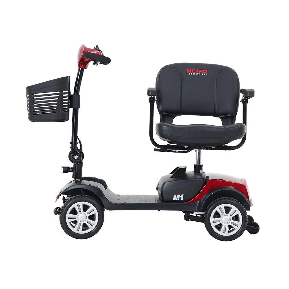 BTMWAY Mobility Scooter, 4 Wheels Electric Scooter for Seniors, Compact Folding Travel Mobility Scooters for Adult, Transformer Mobility Scooter with Swivel Seat, Front and Rear LED Light, Silver - Womvr