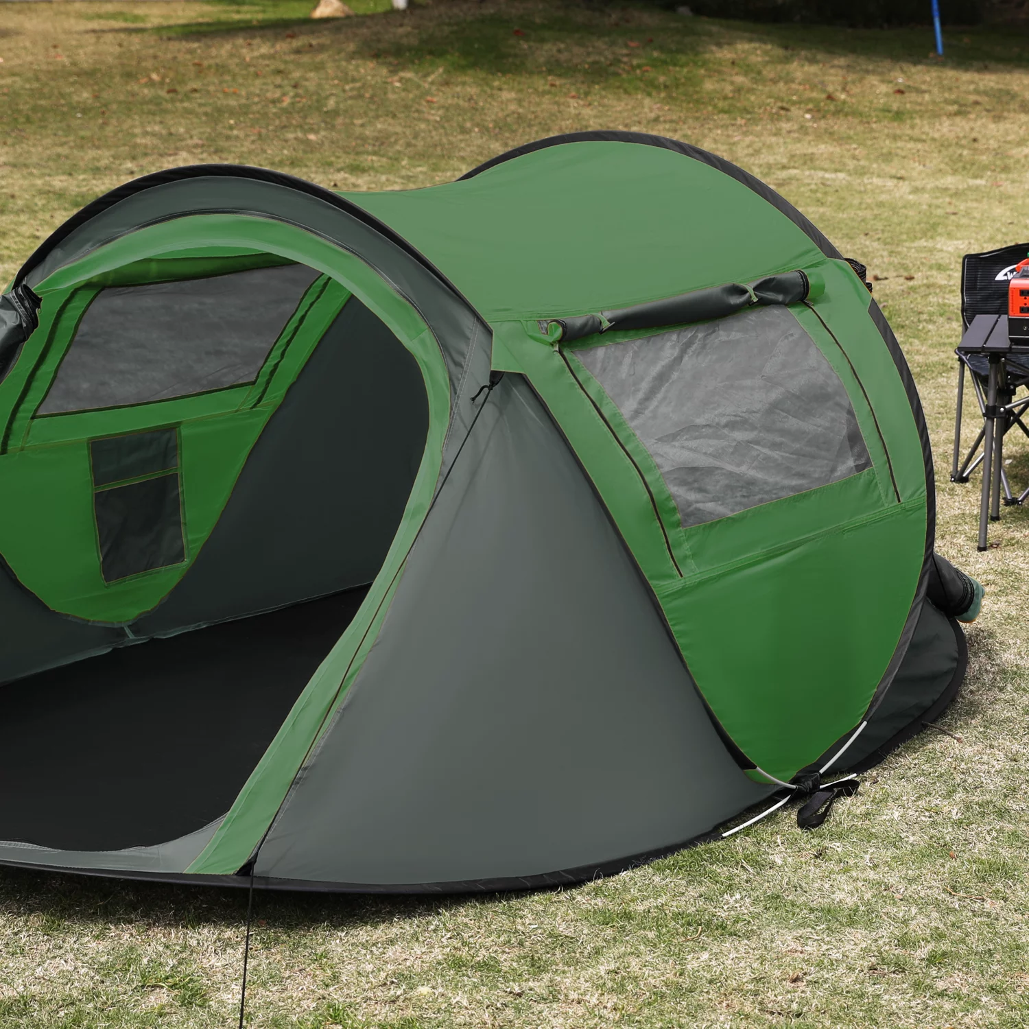 Magshion 3 Person Instant Pop Up Camping Tent, Outdoor Easy Set Up Automatic Family Travel Tent, Portable Backpacking Waterproof Shelter Tent, Blue - Womvr