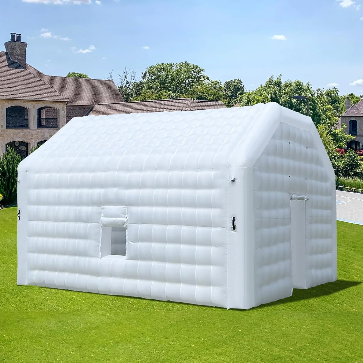 WARSUN Large Black Inflatable Night Club 30x20x13Ft Inflatable Party Tent with Logo Area Disco Cube Gazebo Event House - Womvr