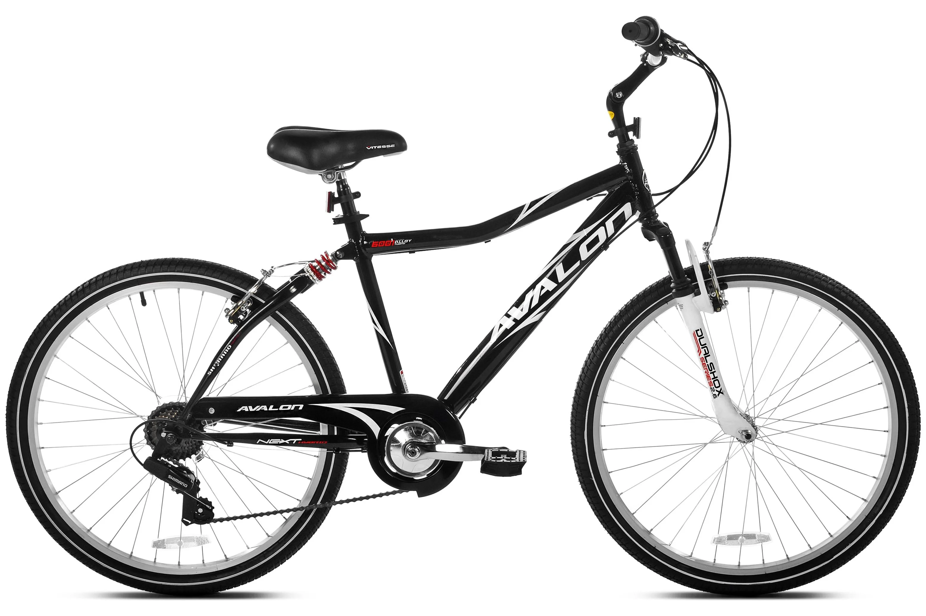 Kent Bicycle 26 In. Avalon Comfort Men's Bike with Full Suspension, Black - Womvr