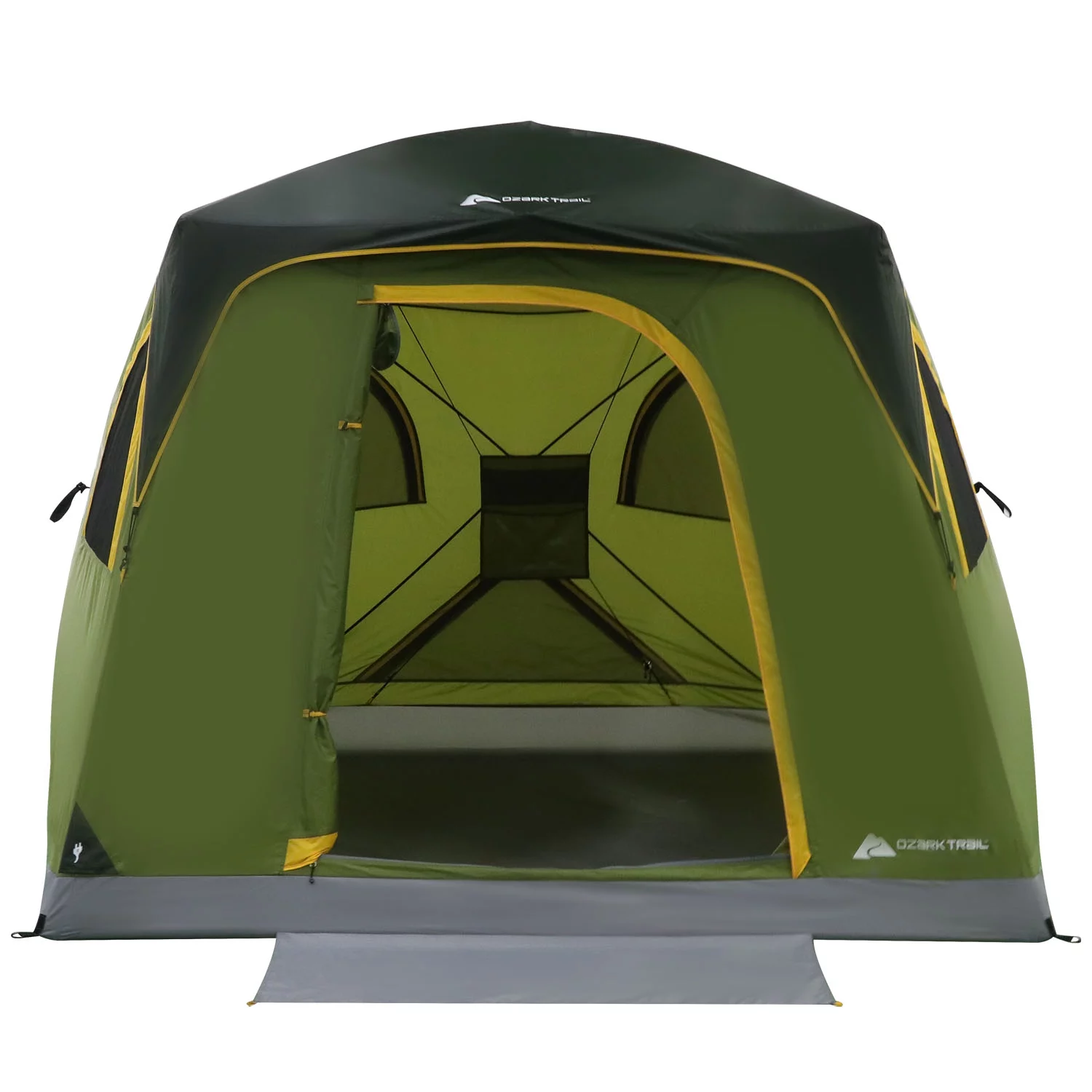 Ozark Trail 4-Person Instant Tent Pop-up Hub Tent, Green, Dimensions: 8'x8'x80