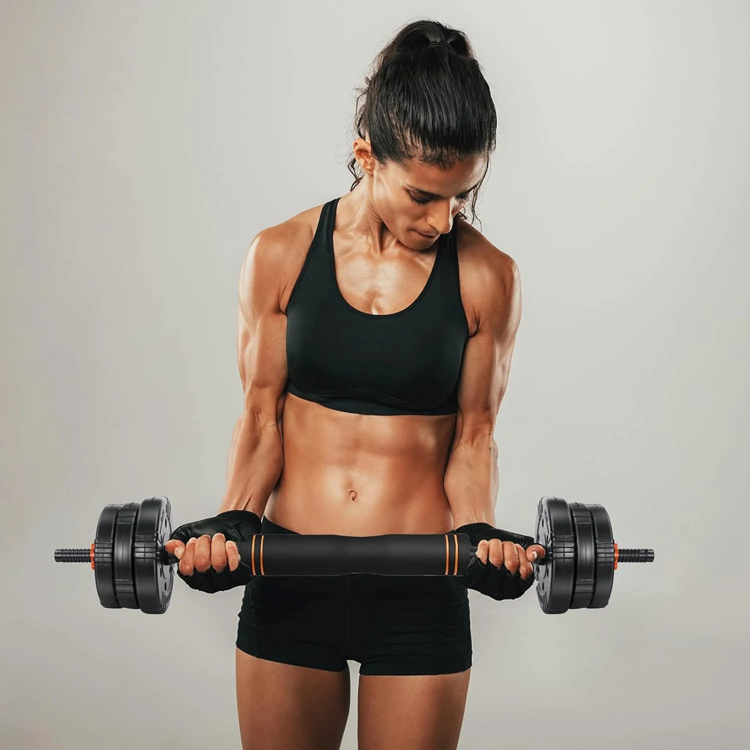 Adjustable Dumbbell Set, 22/44/66/88Lbs Weights Dumbbells For Home Gym, 4 In 1 Set, Barbell Set, Dumbbell Set, Kettlebell Set And Push-Ups, Non-Slip Handles, Fitness For Men Women - Womvr