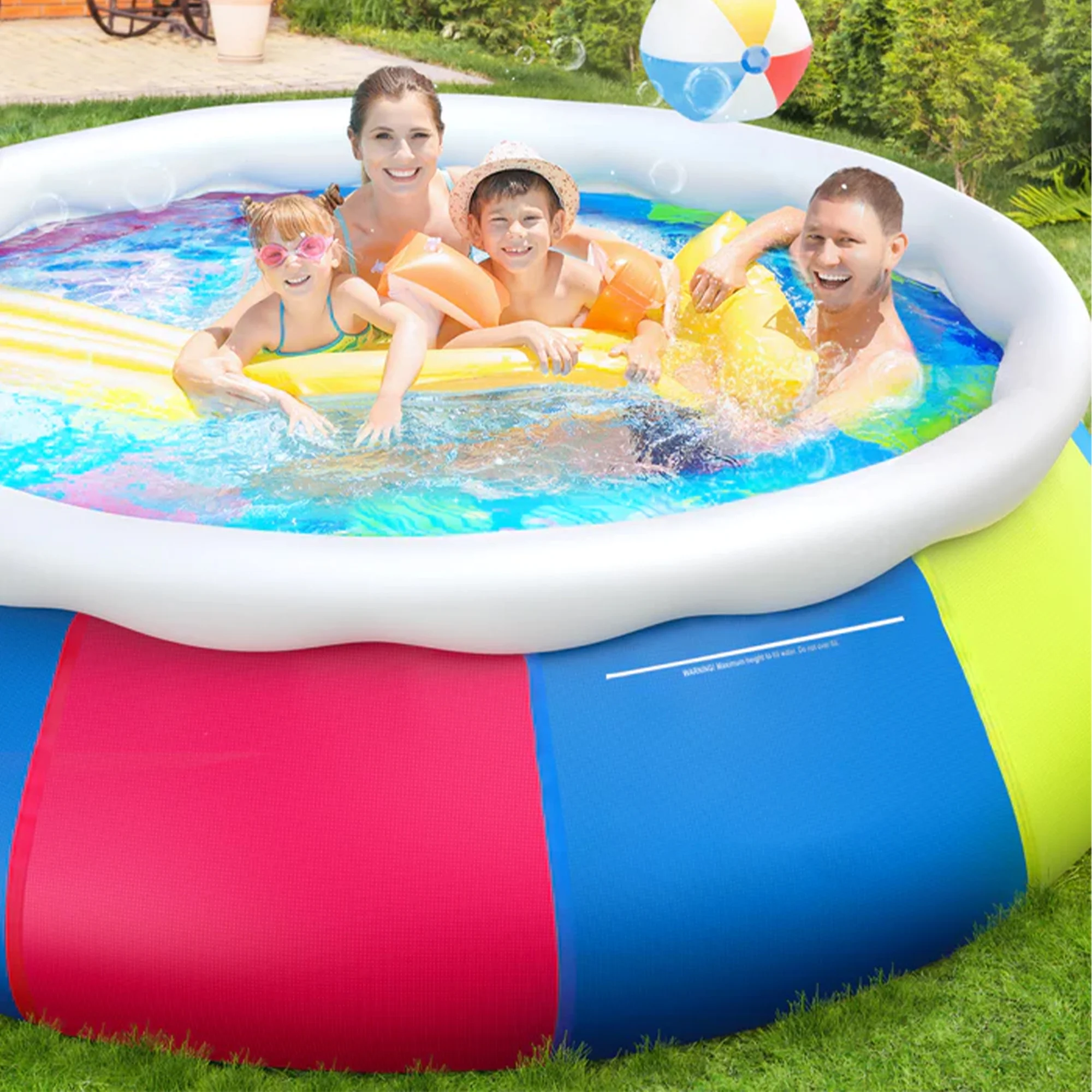 SUGIFT 10ft x 30in Easy Set Inflatable Swimming Pool - Womvr