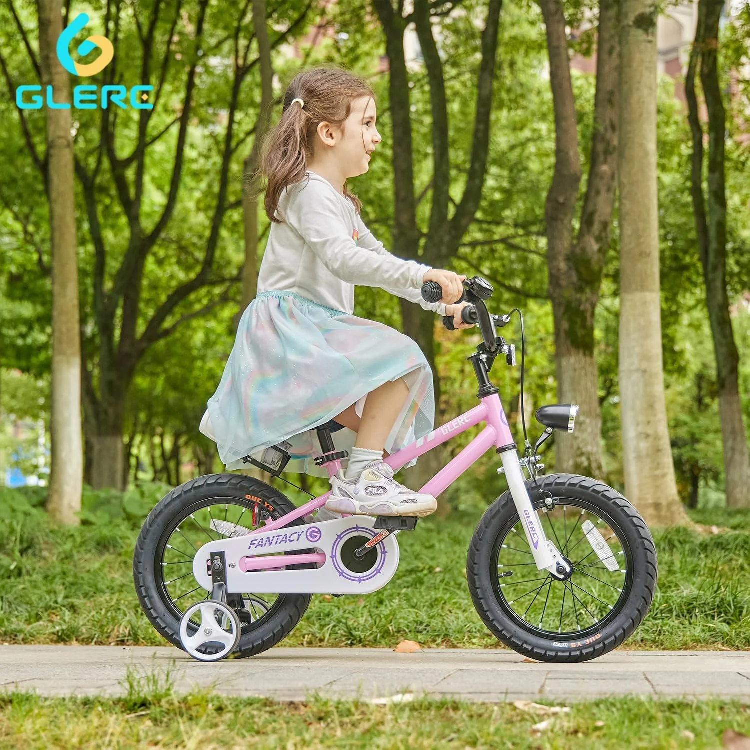 Glerc 12 inch Toddler and Kids Bike for 2-4 Years Old Boys & Girls, White - Womvr