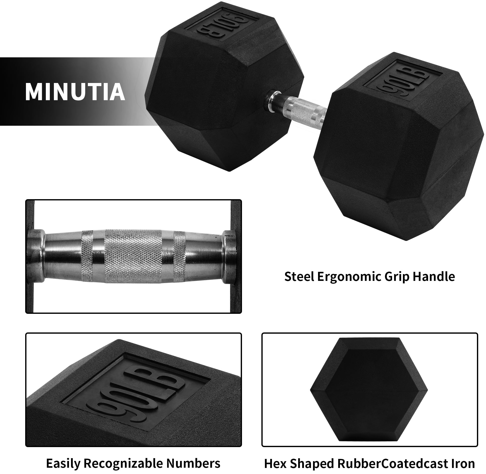 BalanceFrom Rubber Encased Hex Dumbbells, 20 Lbs. Pair - Womvr