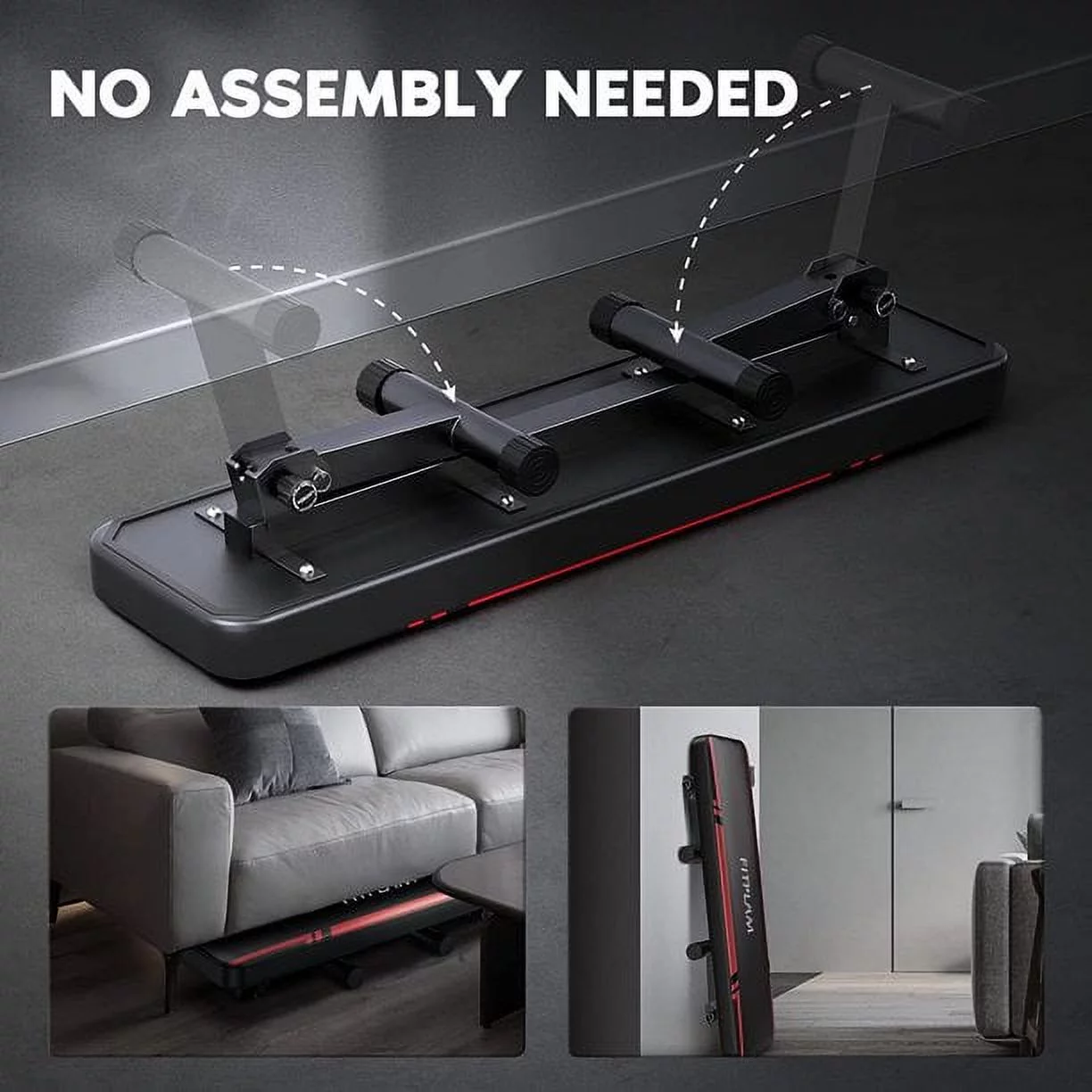 UPGO 600LBS Folding Flat Bench, Sturdy Lightweight and Space-saving Bench Press Flat Weight Bench, Easy to Assemble - Womvr