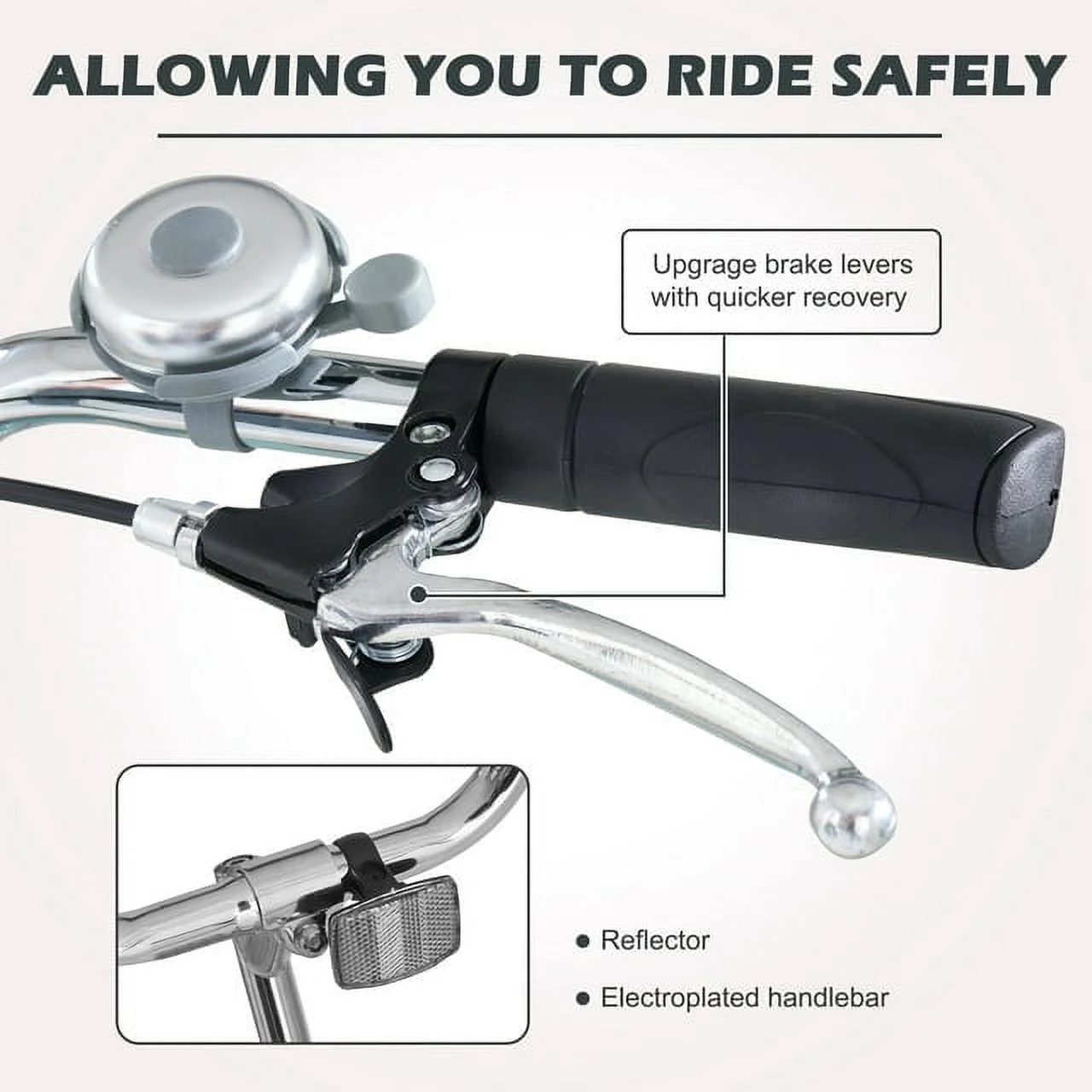 Lilypelle Adult Tricycles 7 Speed 20/24/26 Inch Three Wheel Bike Cruiser Trike with Low-Step Through Frame/Large Basket for Men, Women, Seniors - Womvr