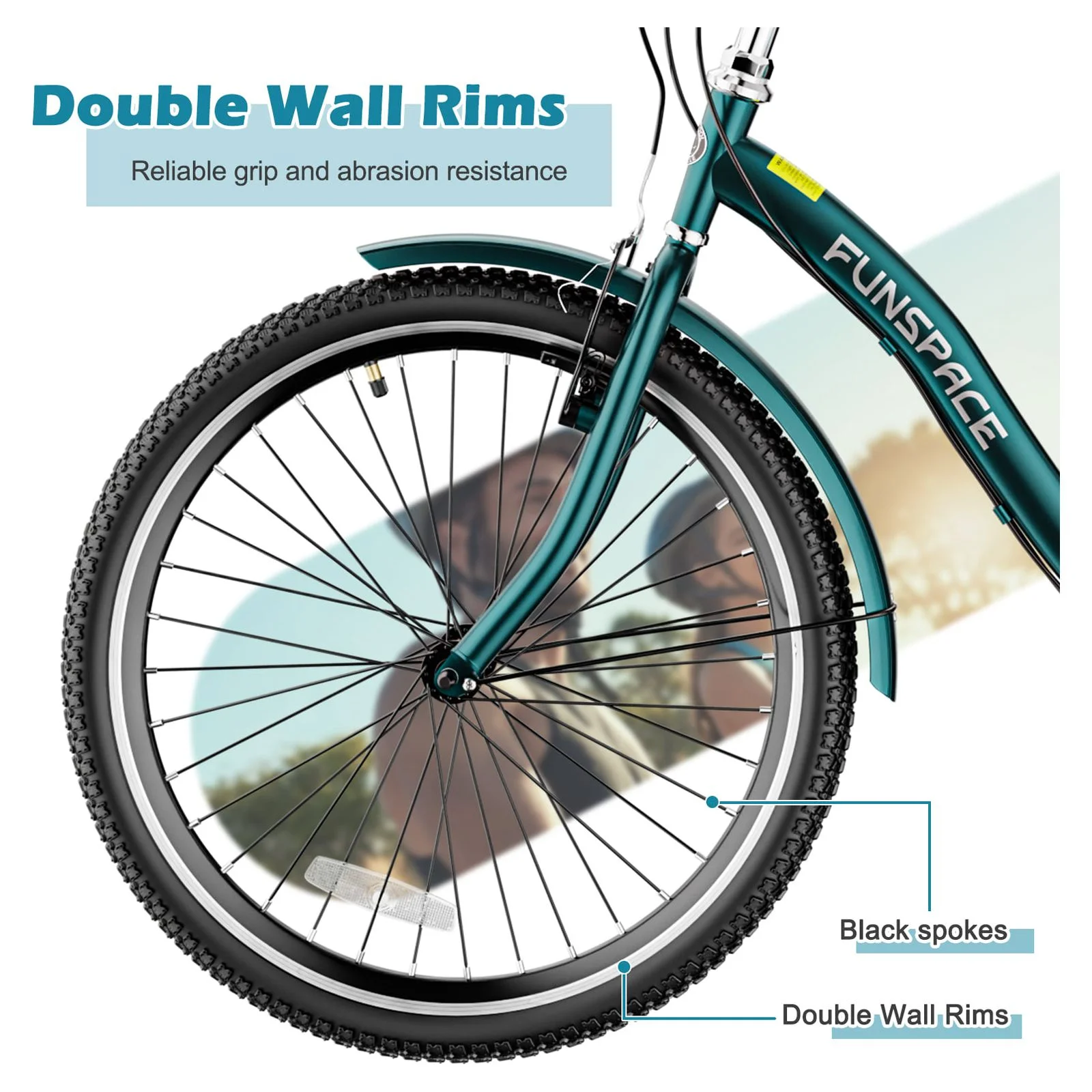 MOONCOOL Adult Tricycles, 3 Wheel 7 Speed Trikes, 20/24/26 inch Adult Trikes 3 Wheeled Bike with Basket for Seniors, Women, Men - Womvr