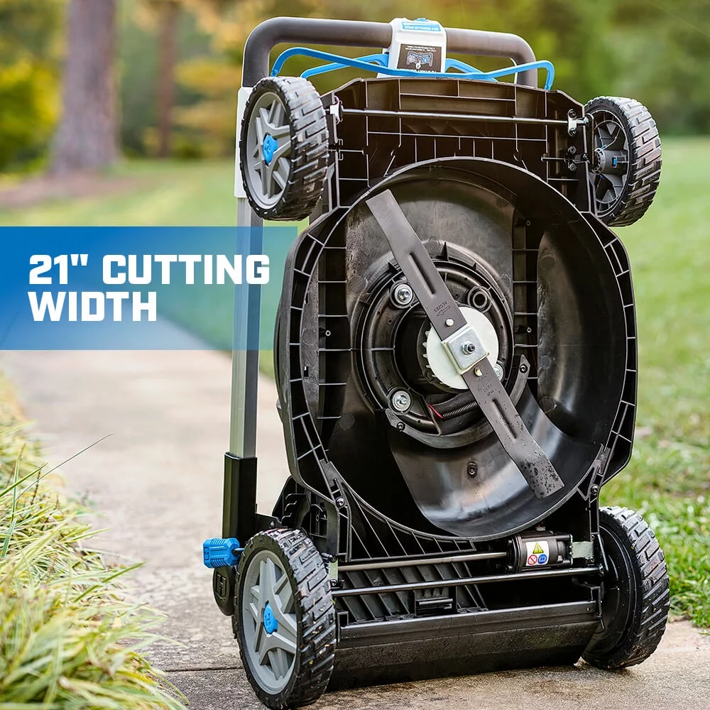 HART 40-Volt 21-inch Supercharge 3-in-1 Self-Propelled Mower Kit, (2) 6.0Ah Lithium-Ion Batteries - Womvr