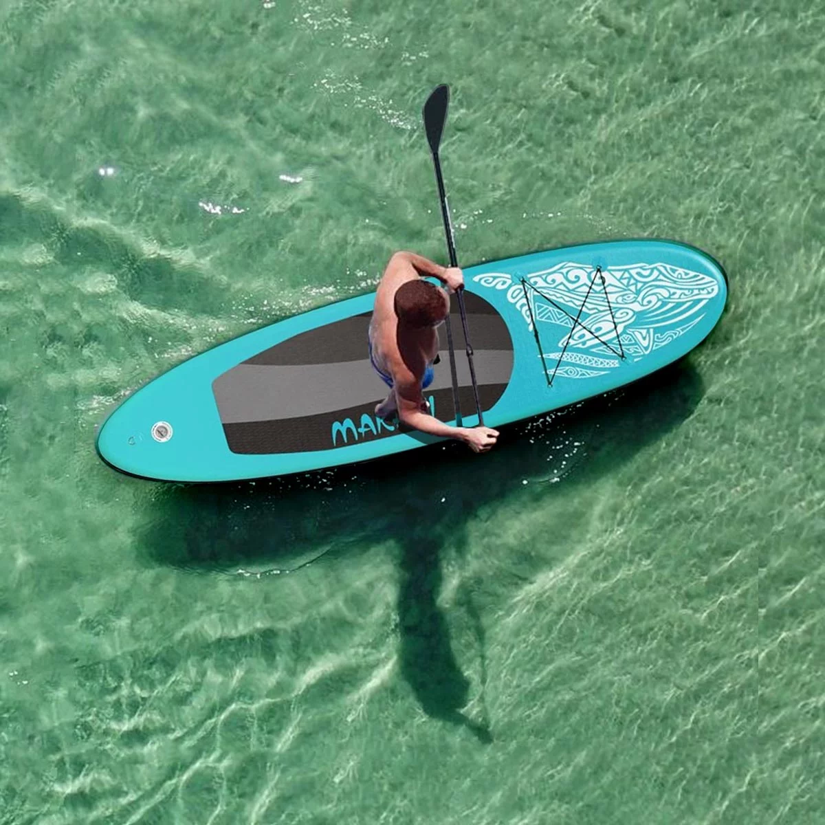 JSP Stand Up Inflatable Paddle Board 10.5' SUP Blow Up Boat 330 lb Capacity - Womvr