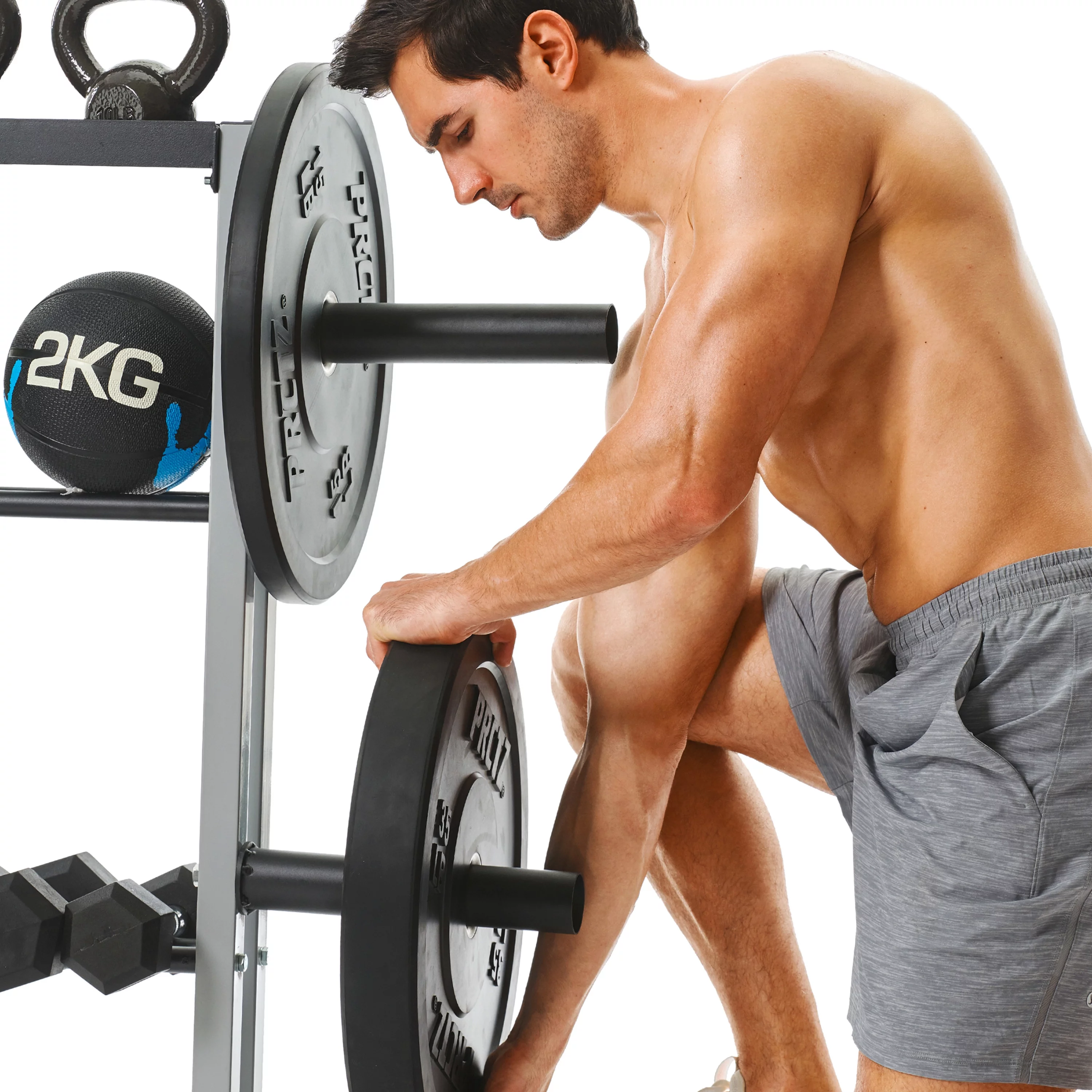 PRCTZ 45 lb Bumper Plate Weight, Fits 2