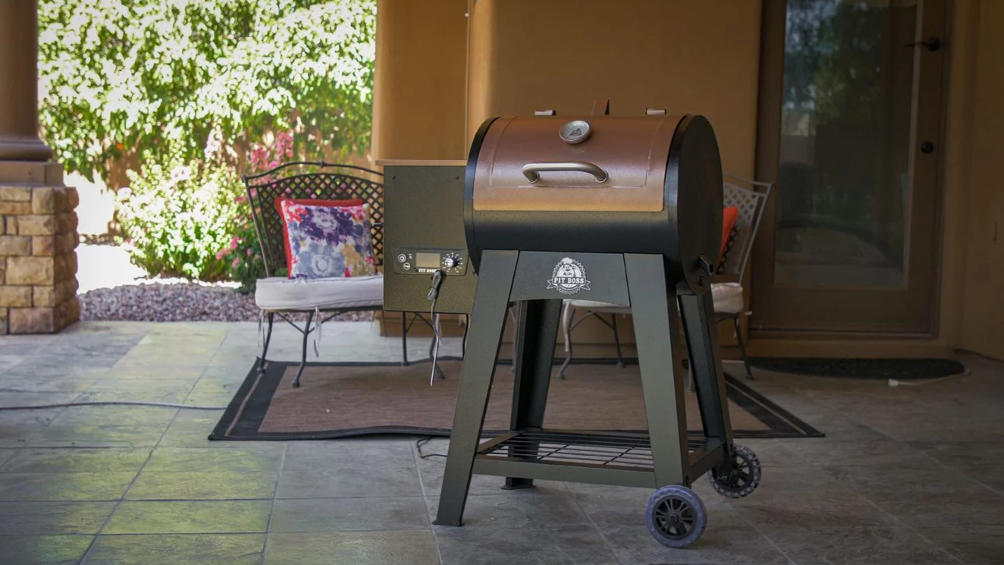 Pit Boss Lexington 540 Sq. In. Wood Pellet Grill With Flame Broiler and Meat Probe - Womvr