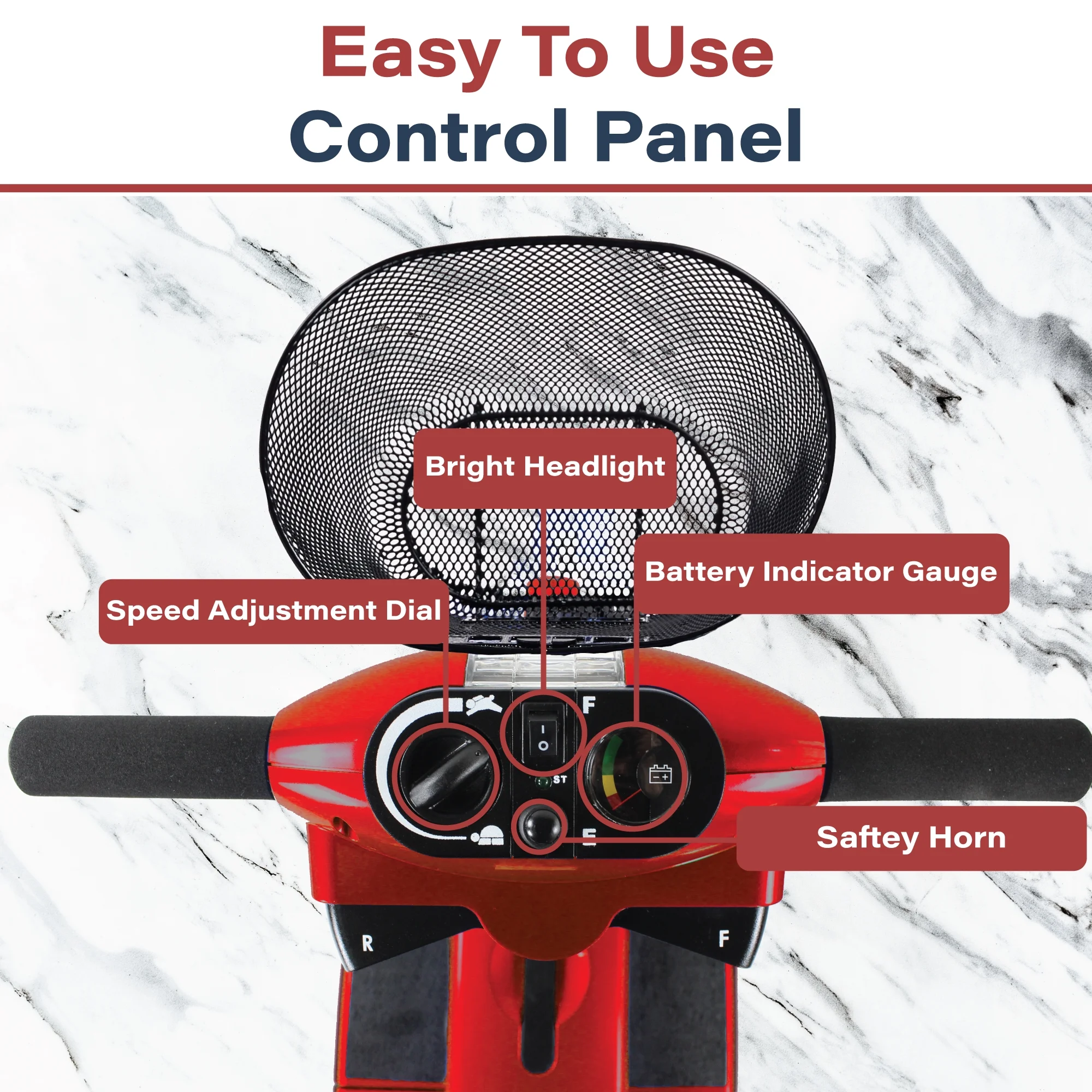 Zipr Mobility Zipr Xtra 3 - Red Practical Scooter - 3 Wheels - Womvr