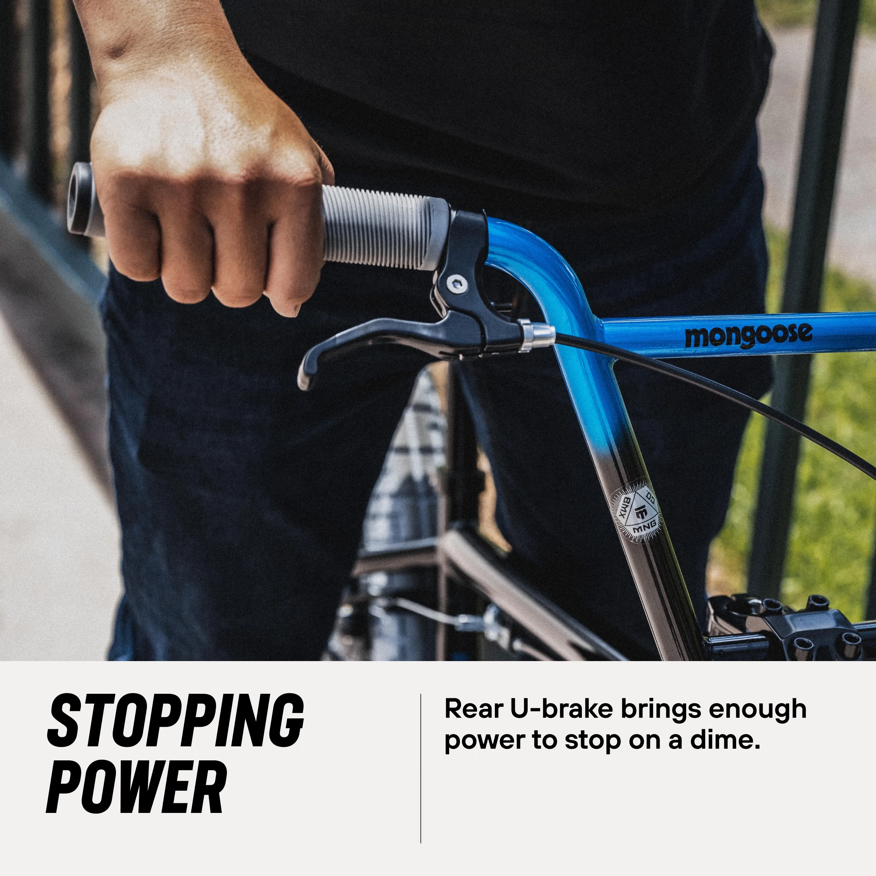 Mongoose Rebel X2 Kids Boys 20-in. BMX Bike, Black & Blue - Womvr