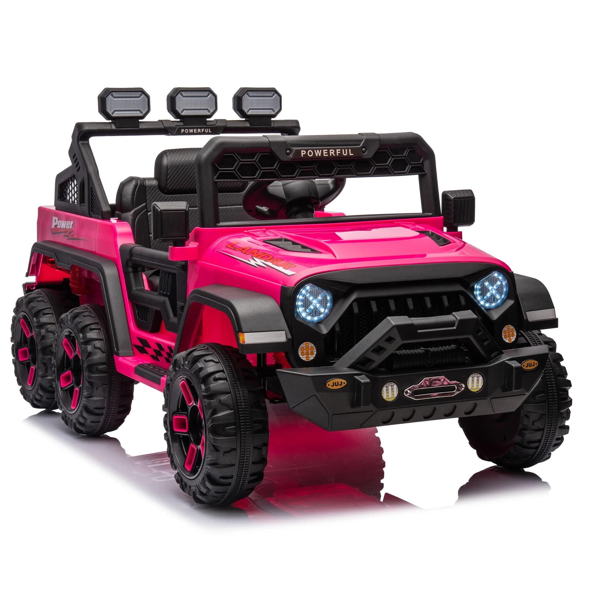 uhomepro 24V Ride on Car Large PickUp Truck Toys with Remote Control, Battery Powered Kid Car to Drive for Boy Girl, Pink - Womvr