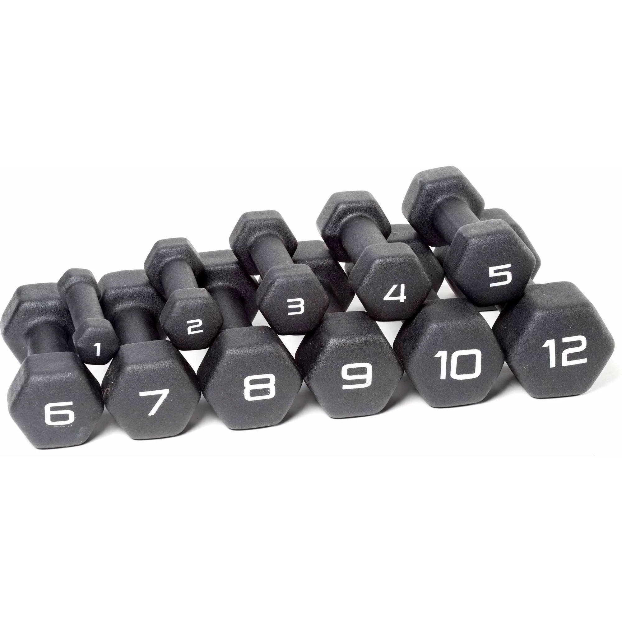 CAP Barbell, 15lb Black Neoprene Dumbbell, Pair - Womvr