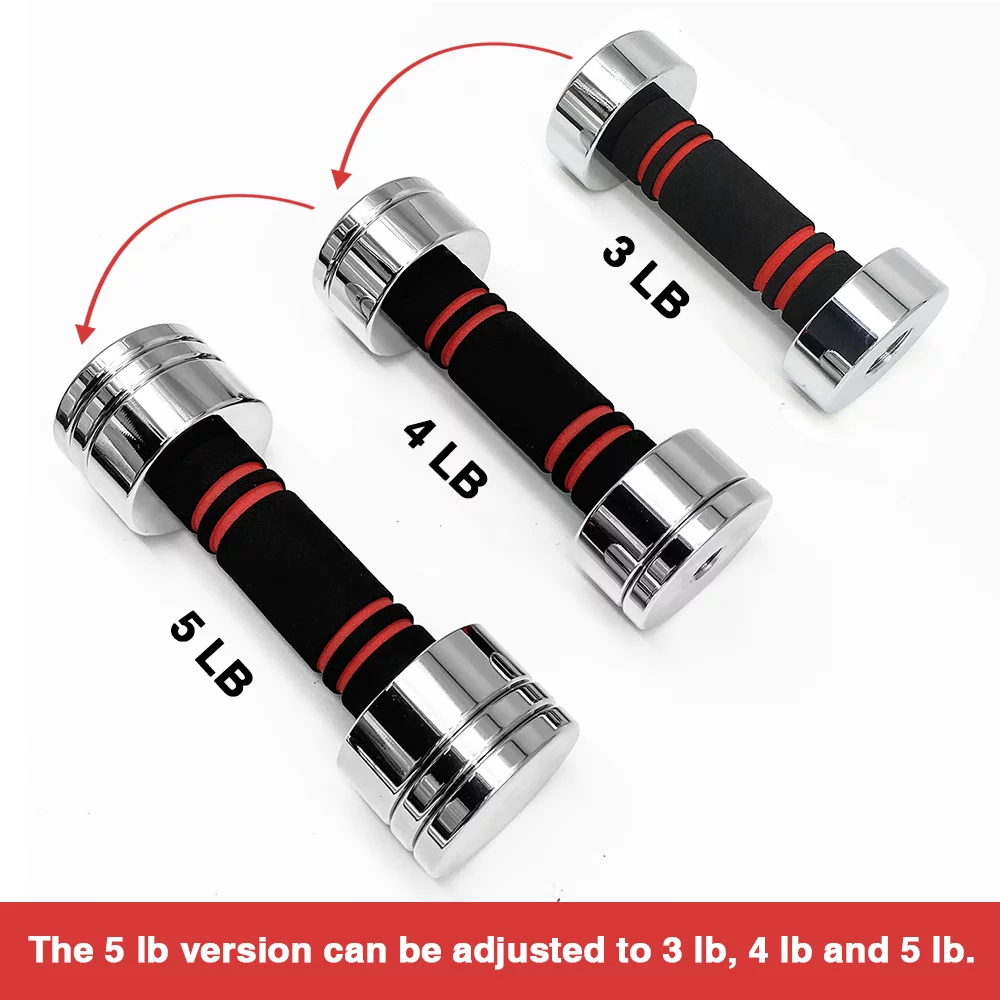 Northdeer Adjustable Dumbbells Pair Steel Weight Set 5lb 10lb 15lb 20lb 30lb 50lb Weights for Lifting Gym Fitness with Foam Handle, Silver - Womvr