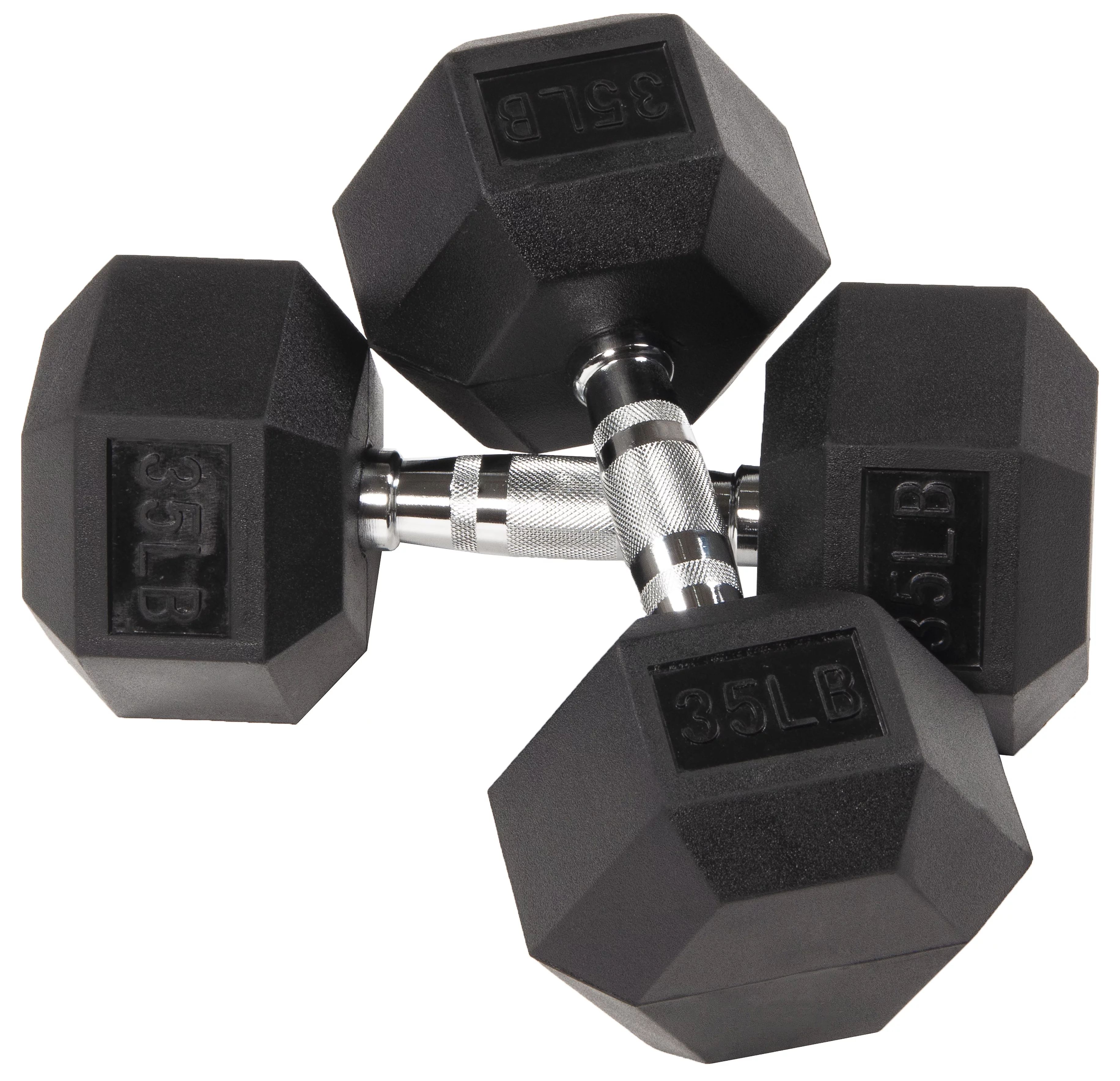 BalanceFrom Rubber Encased Hex Dumbbells, 20 Lbs. Pair - Womvr