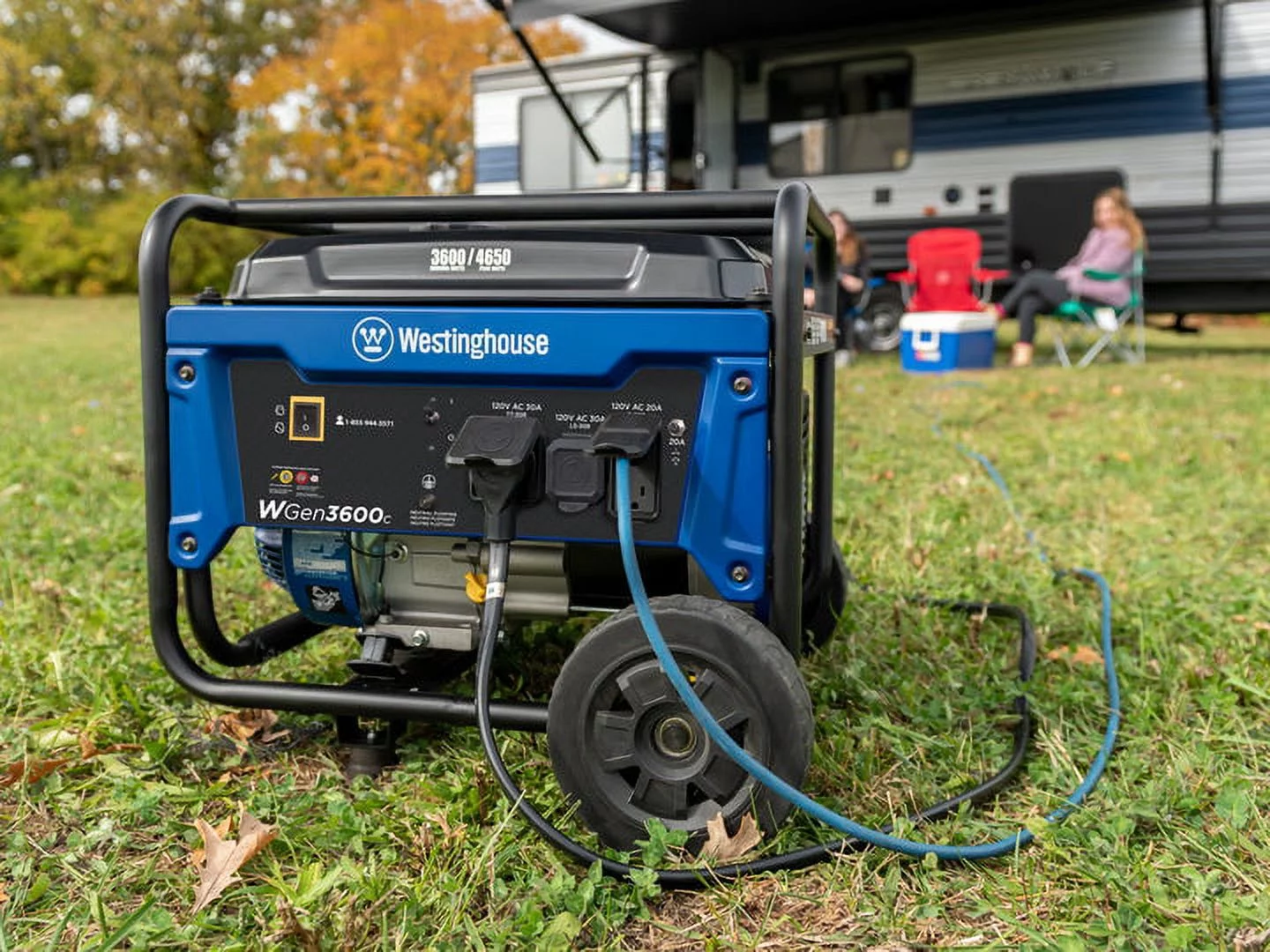 Westinghouse 4650 Peak Watt RV Ready Outlet, Gas Powered Portable Generator with CO Sensor - Womvr