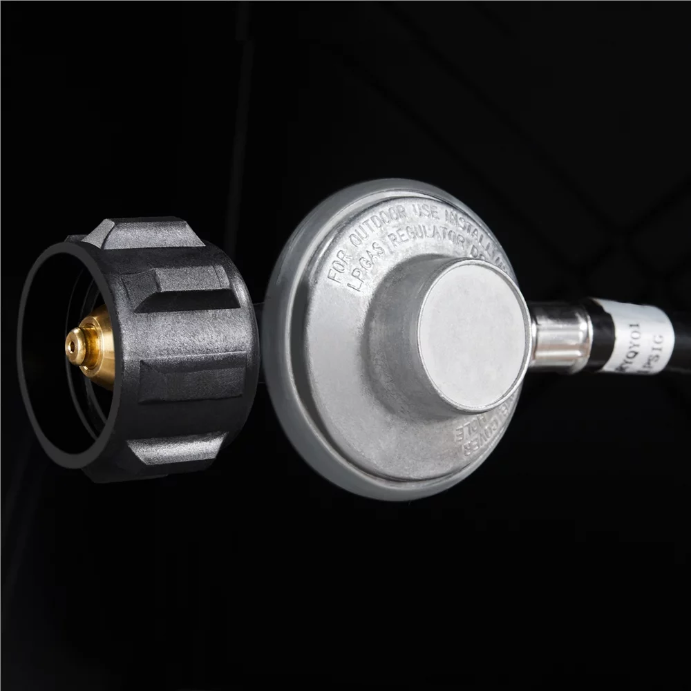 Topeakmart 28'' Square Propane Fire Pit Table 50,000 BTU with Lid & Iron Tabletop, Black - Womvr