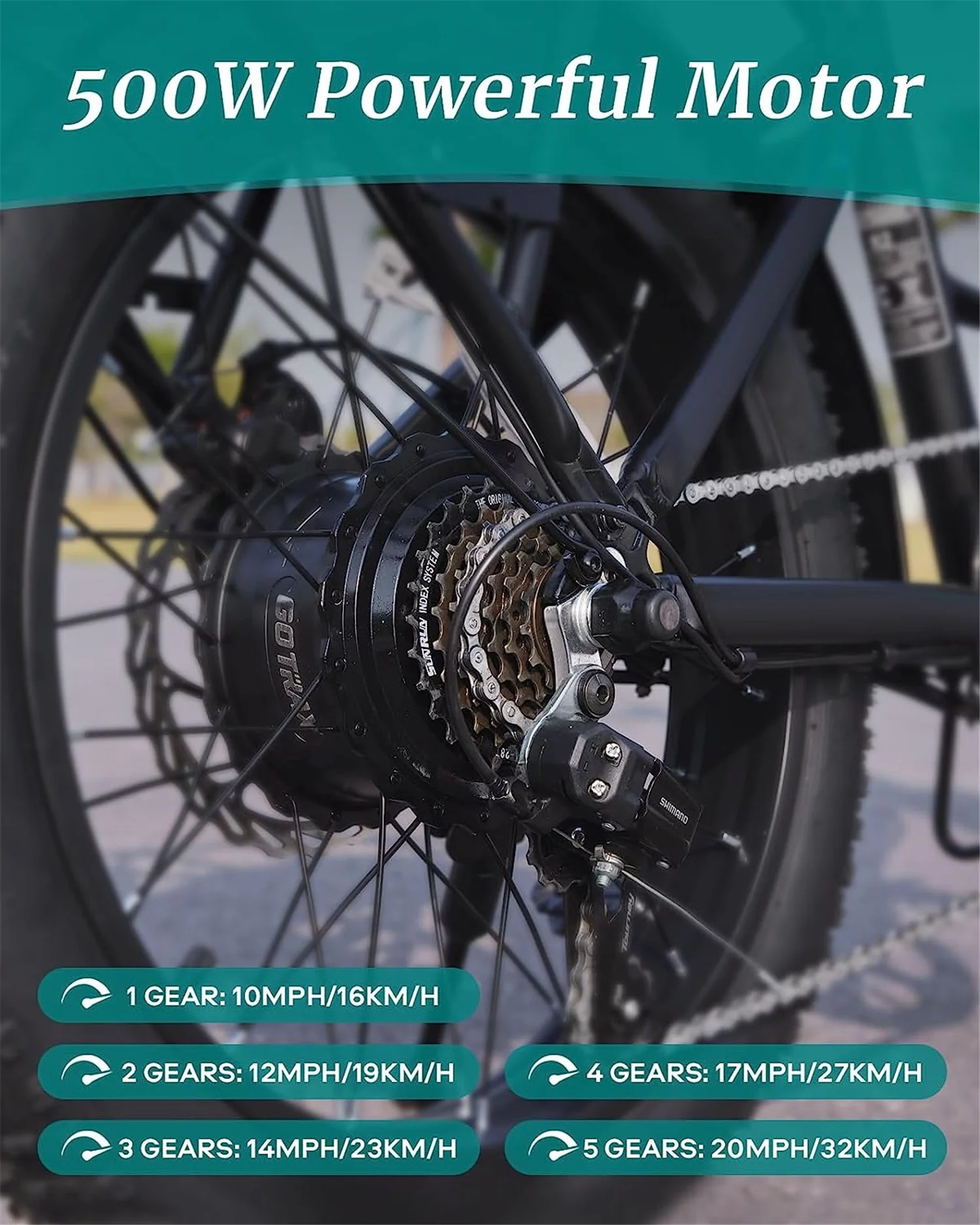 F2 Electric Bike for Adults, 500W/48V/20mph/20