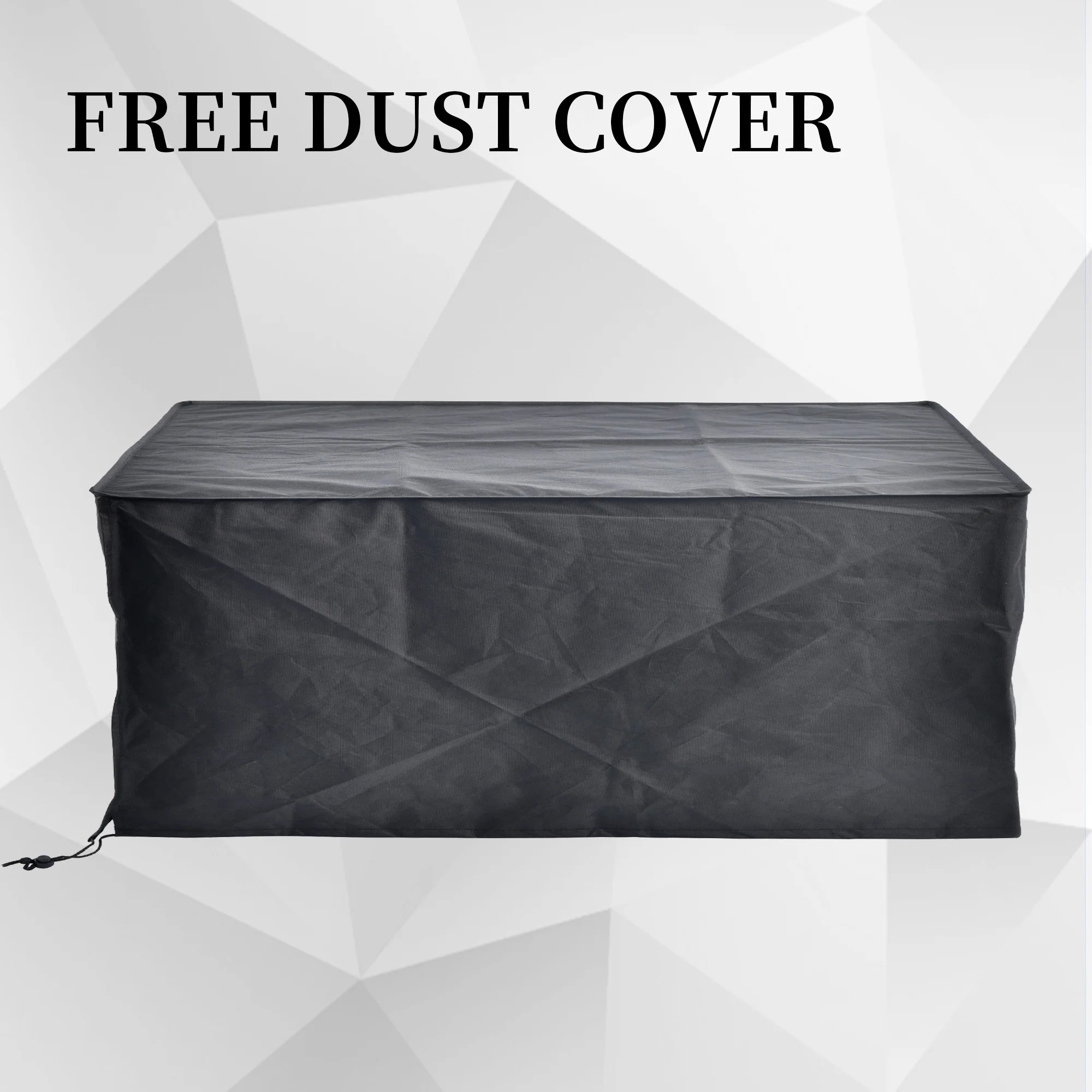 Ovios Outdoor Wicker Propane Fire Pit Table 42-Inch 50,000 BTU Flame Gas Fire Pits for Patio with Waterproof Cover & Lid Rectangle - Womvr