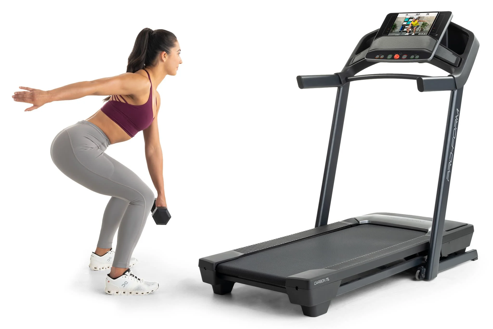 ProForm Carbon TL; Treadmill for Walking and Running with 5�� Display, Built-In Tablet Holder and SpaceSaver Design - Womvr