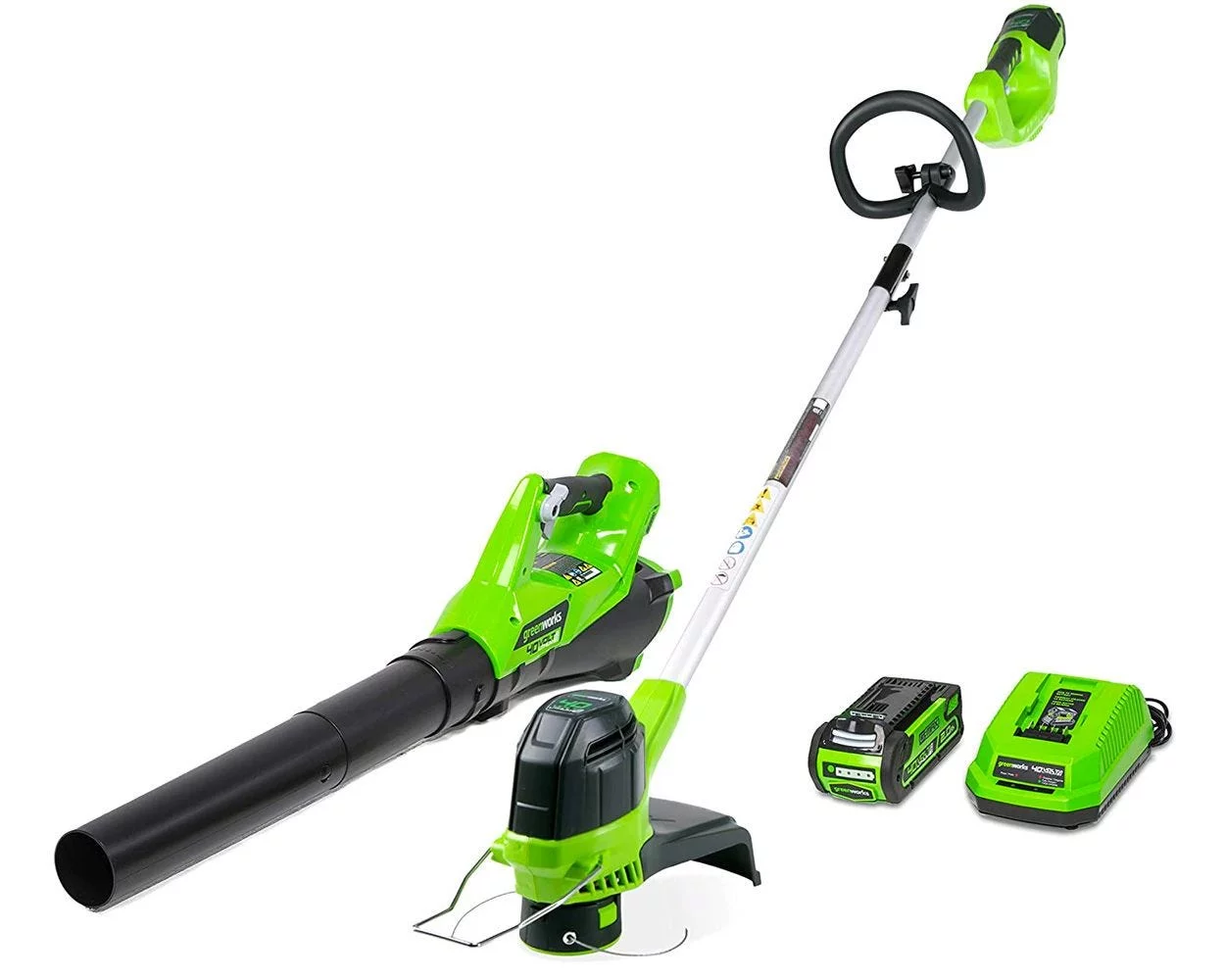 Greenworks 40V String Trimmer/Leaf Blower Combo with (1) 2.0 Ah Battery 1301202 - Womvr