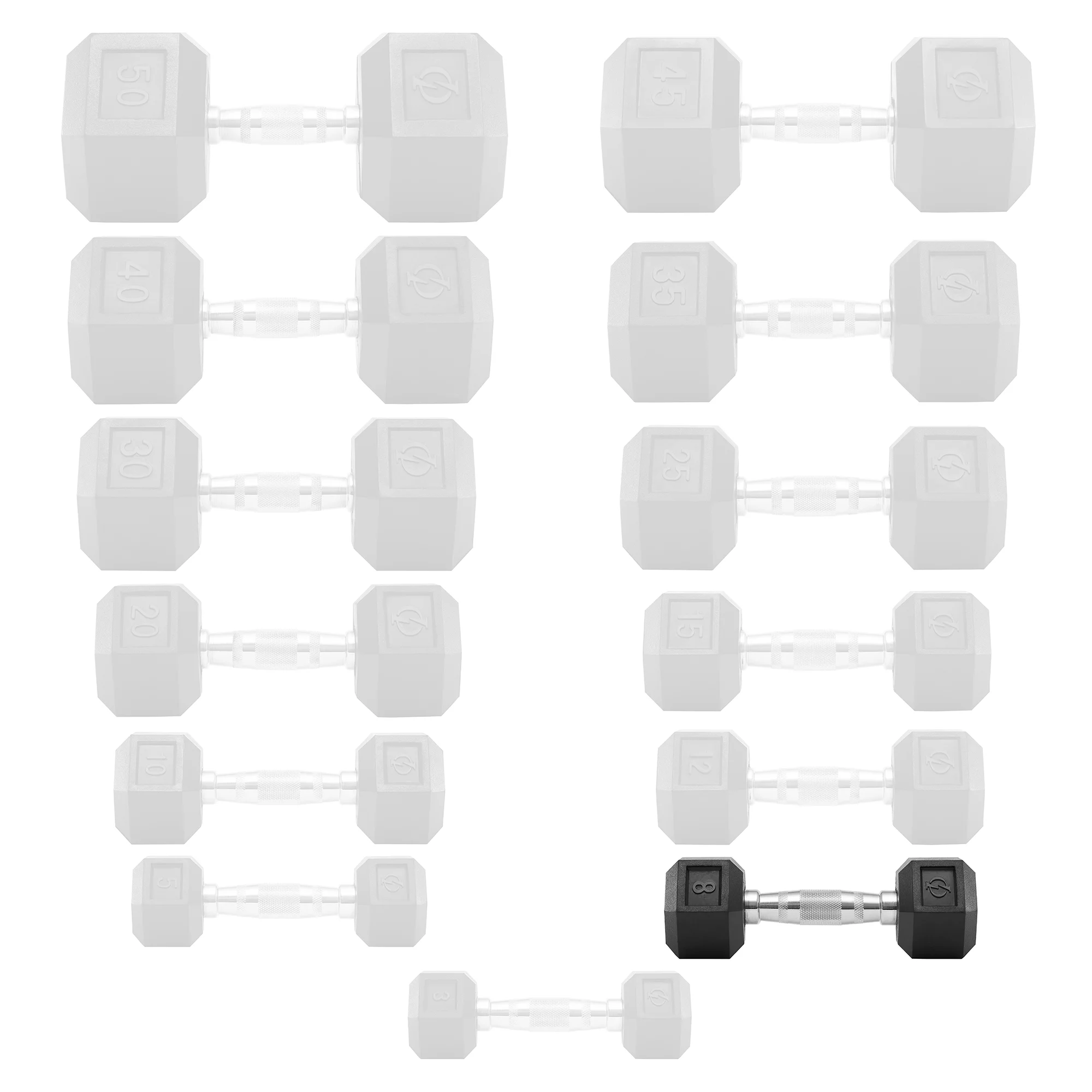 Philosophy Gym Rubber Coated Hex Dumbbell Hand Weights, 45 lb Pair - Womvr