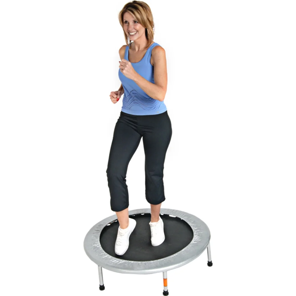 Stamina 36 in. Folding Trampoline, Gray - Low Impact - Easy to Use - Womvr