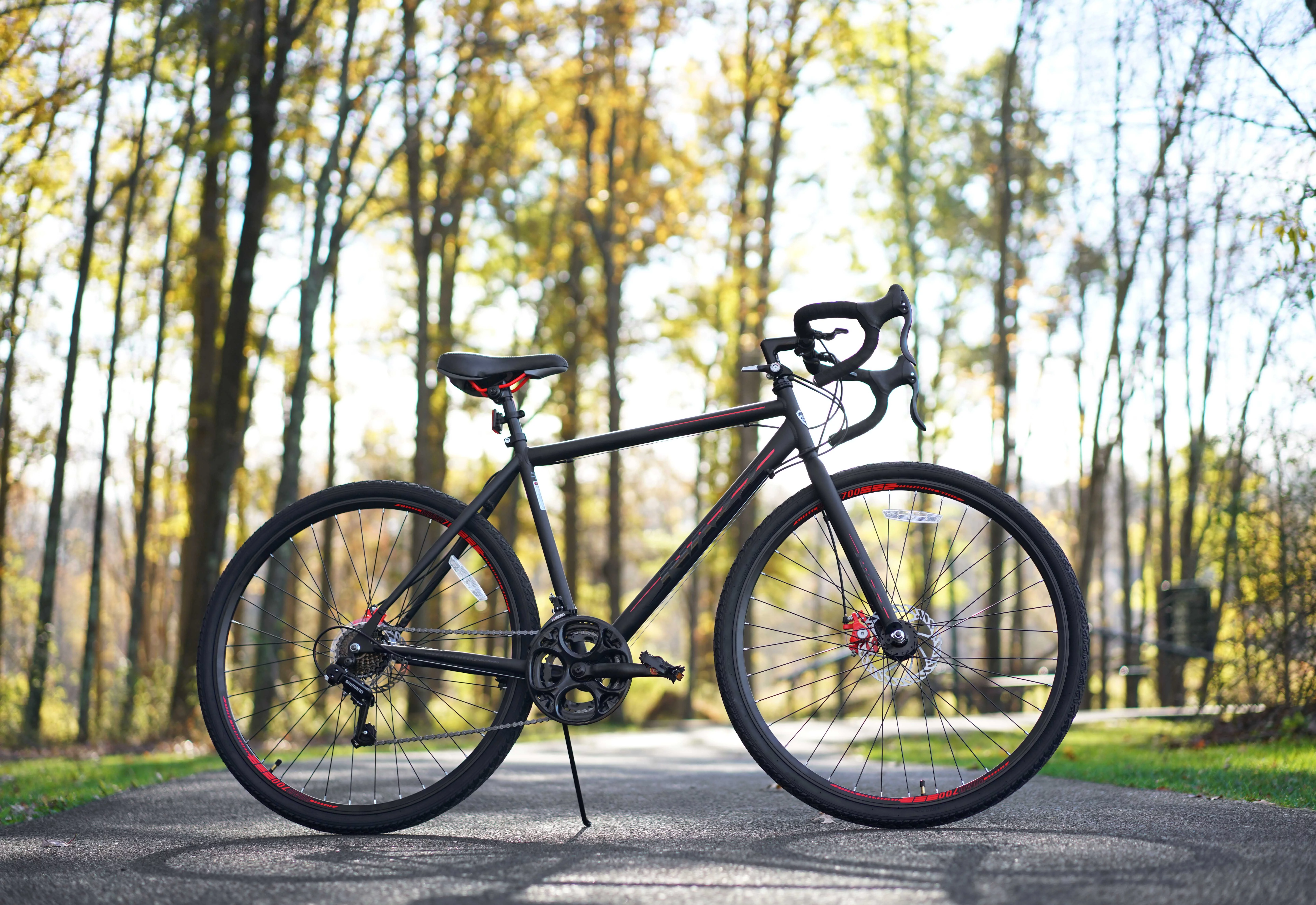 Kent 700c Nazz Men's Gravel Road Bike, Black - Womvr