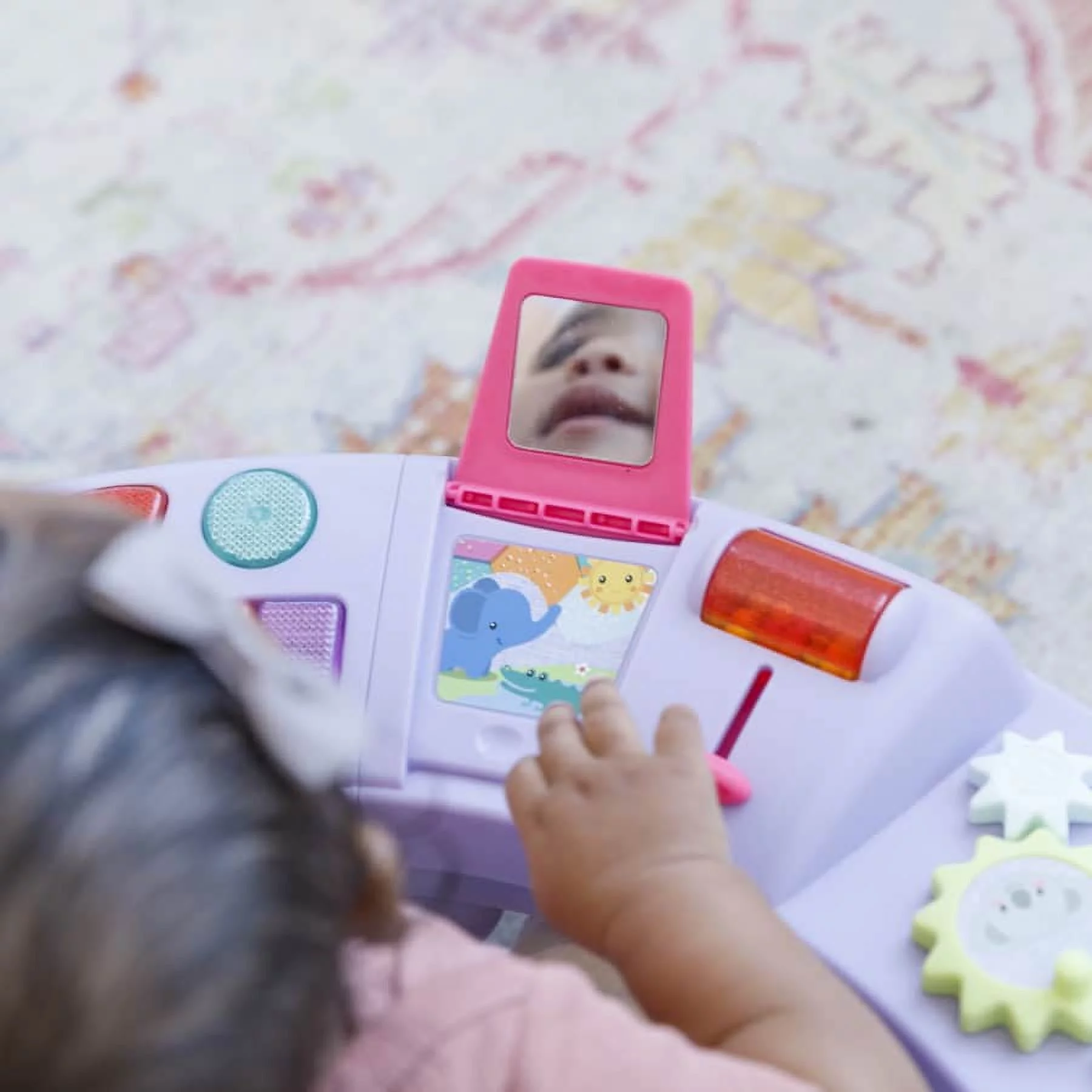 Infantino Music & Lights 3-in-1 Discovery Seat and Booster for Babies and Toddlers, Unisex, Teal - Womvr