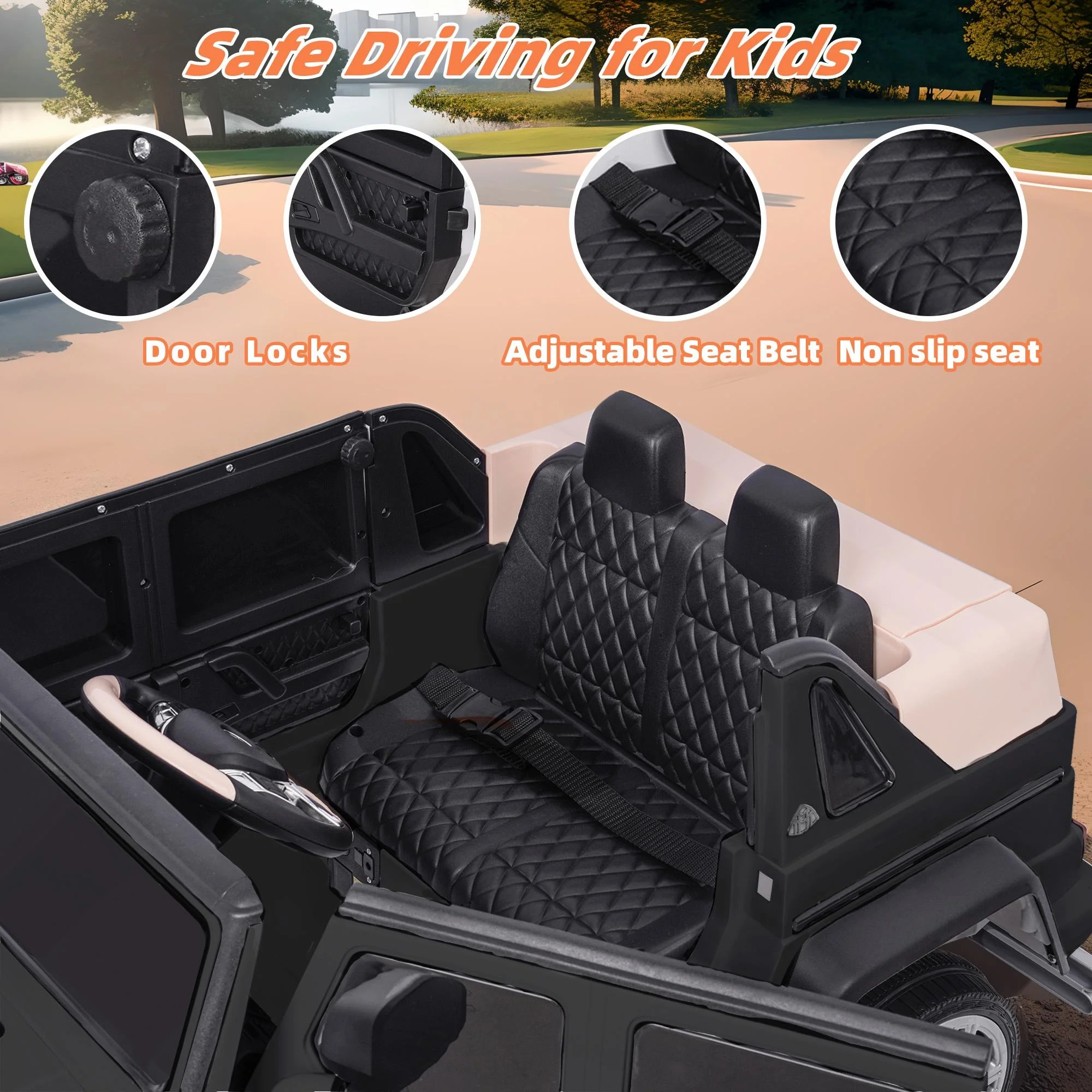 24V Ride on Car with Remote Control for Kids Mercedes Benz Ride on Car Toy for Boys and Girls 3-6 Years Old, Electric Vehicle, Bluetooth, LED Light, White - Womvr