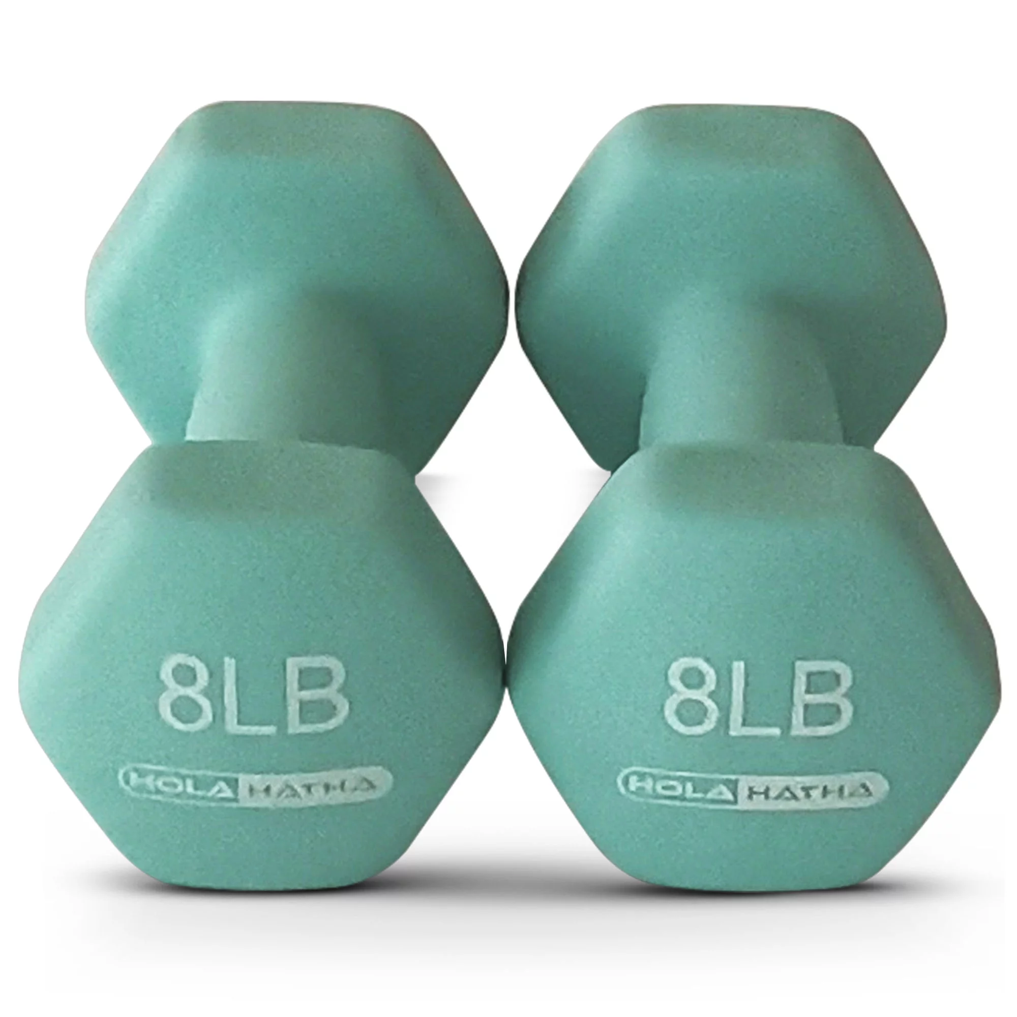 HolaHatha 3, 5, and 8 Pound Dumbbell Hand Weight Set with Storage Rack, Multi - Womvr