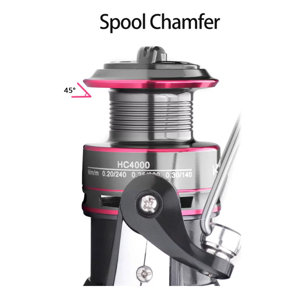 Heavy Duty Spinning Reel Saltwater Offshore Fishing Reel Max Drag 18lbs HB500-HB6000 - Womvr