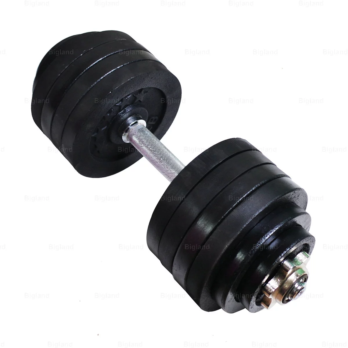 105 lbs Adjustable Dumbbell Weight Set of 2 Black Plated Cast Iron - Womvr