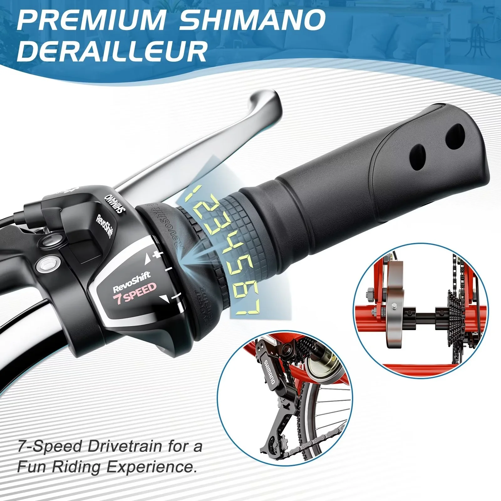 MOPHOTO 20/24/26 inch Adult Tricycle Folding 3 Wheel Cruiser Bikes 7 Speed, Portable and Foldable Trikes with Cargo Basket for Men & Women Outdoor Cycling, Purple - Womvr