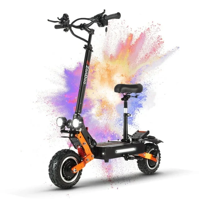 ZonDoo ZO01 Plus Electric Scooter Adults 60V 6000W Dual Motor,Up to 58MPH 60 Miles Range E-Scooter with Seat for Adults - Womvr