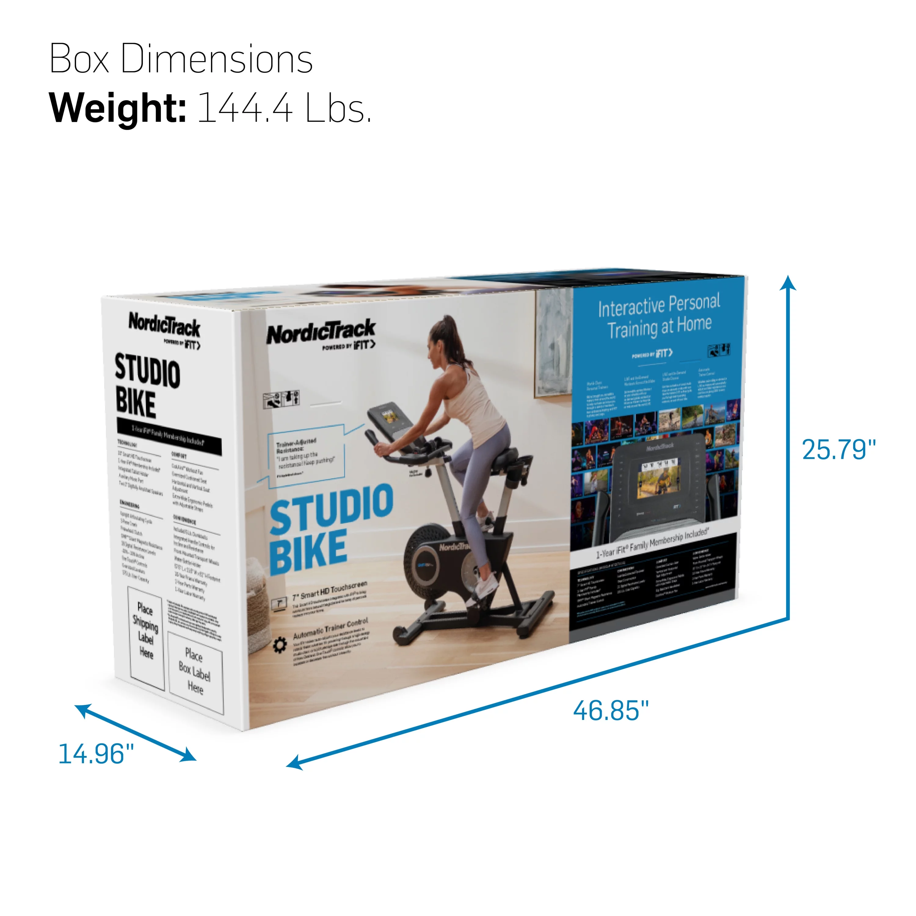 NordicTrack Studio Bike with 7” Smart HD Touchscreen and 30-Day iFIT Family Membership - Womvr