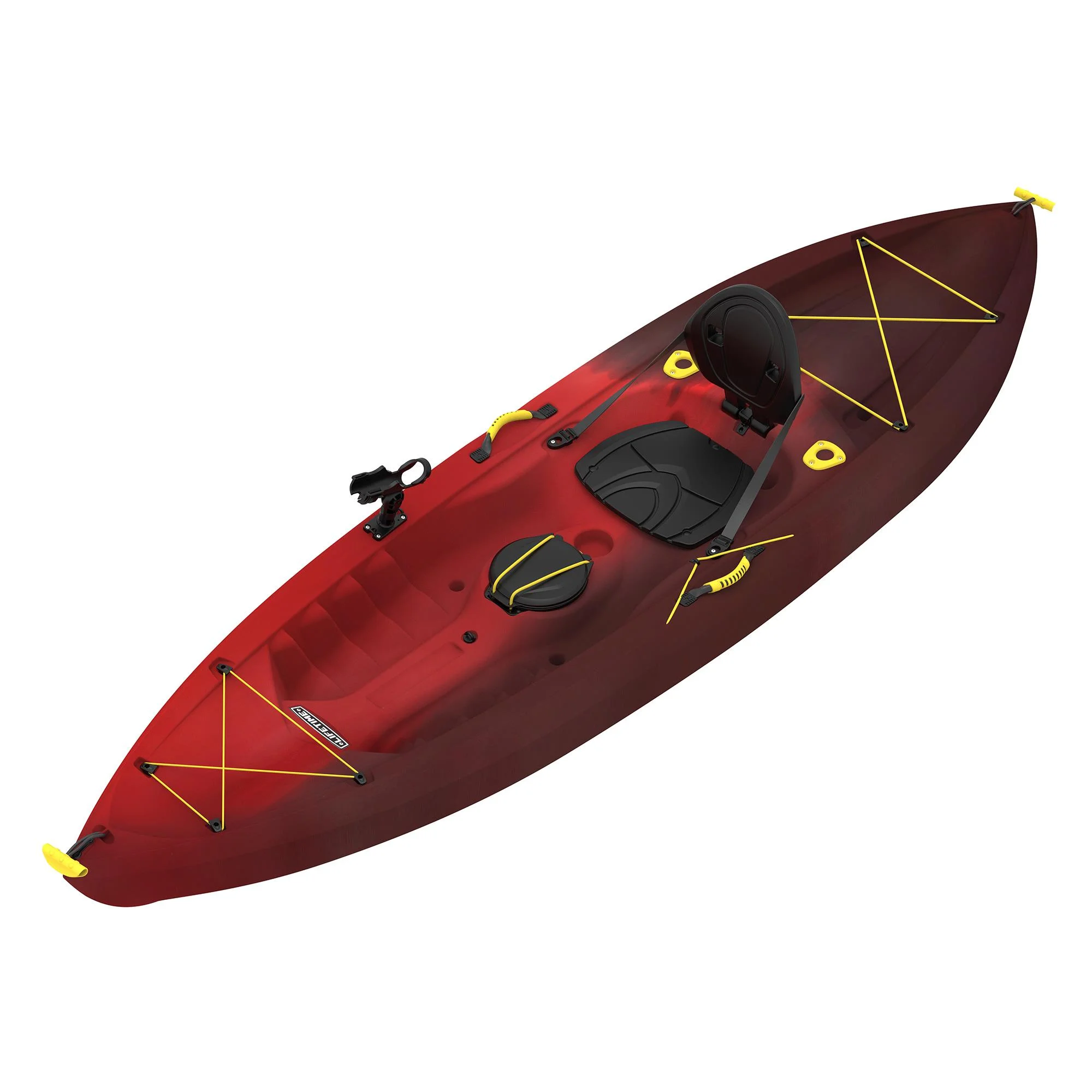 Lifetime Tamarack Angler 10 ft Fishing Kayak, Volcano Fusion w/Yellow (91340) - Womvr