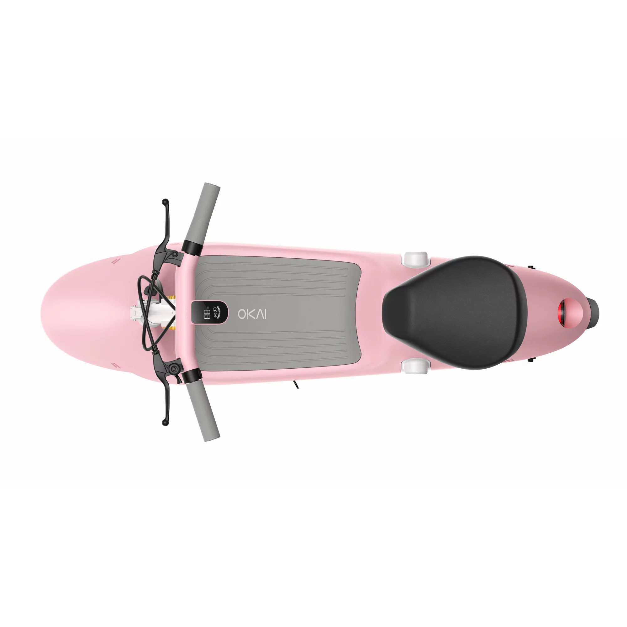 OKAI Ceetle Pro Electric Scooter with Foldable Seat w/35 Miles Operating Range & 15.5mph Max Speed - White - Womvr