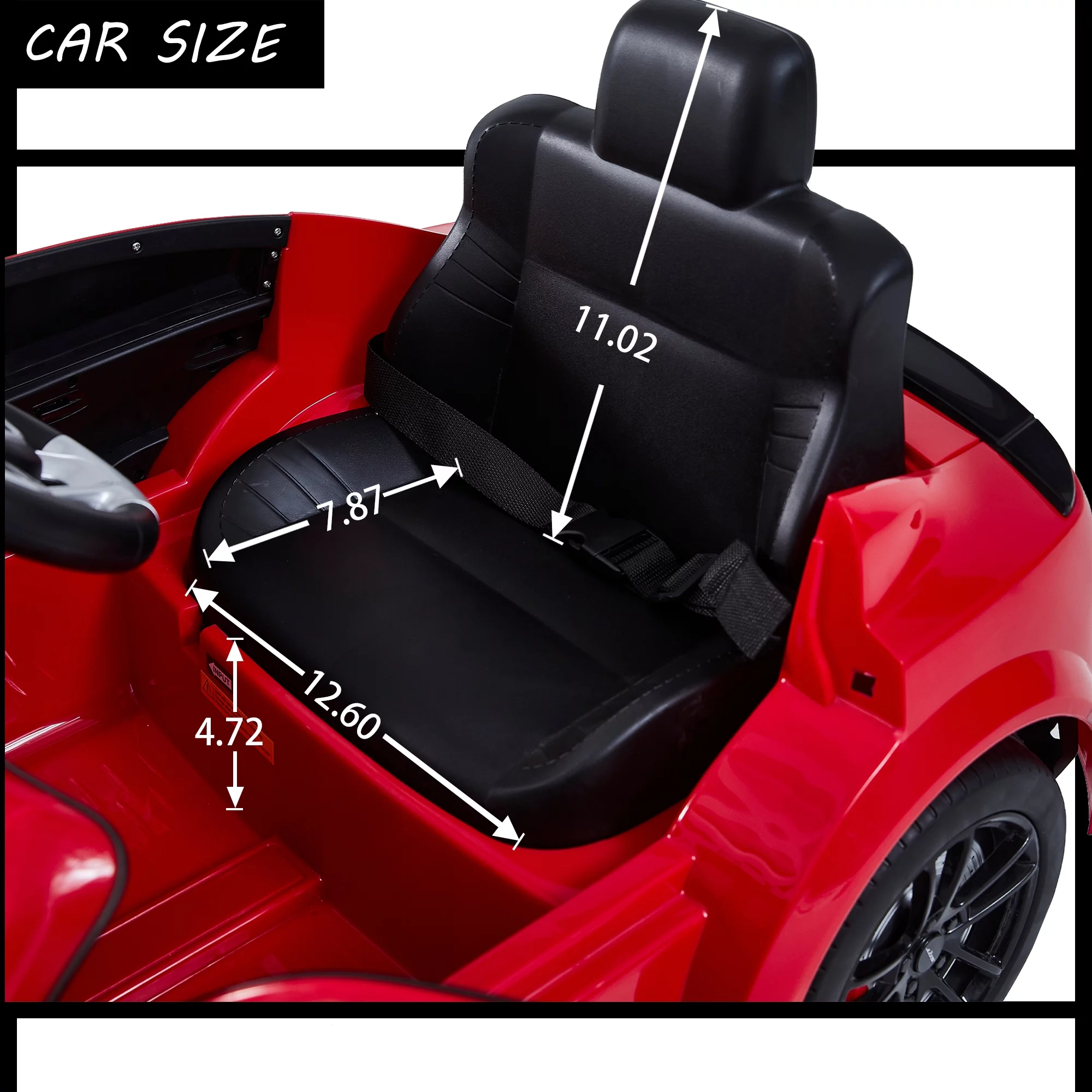 uhomepro Black 12 V Dodge Charger SRT Hellcat Battery Powered Ride on Cars with Remote Control, Bluetooth, LED Light and MP3 Player - Womvr