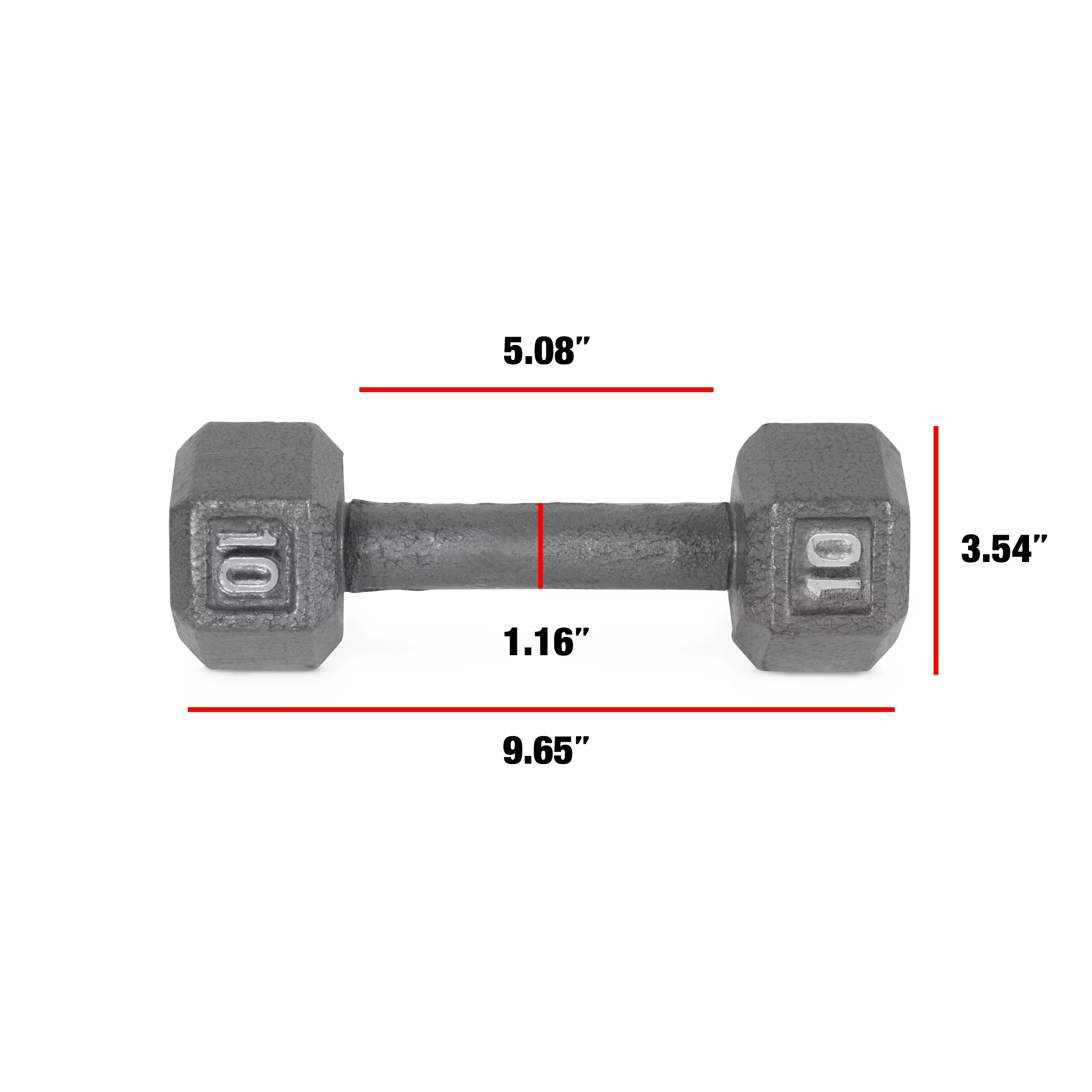 CAP Barbell 15lb Cast Iron Hex Dumbbell, Single - Womvr