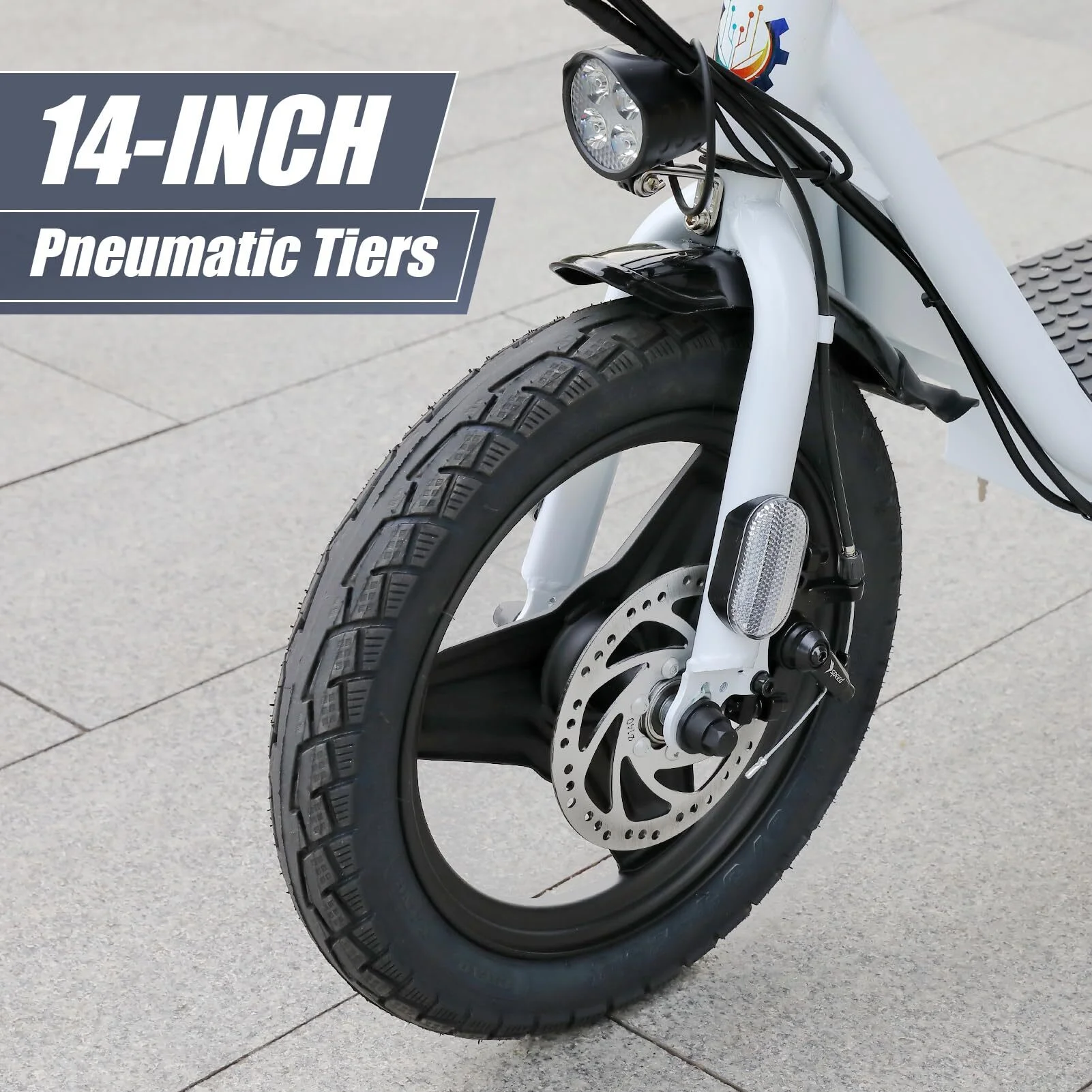 Caroma 500W Electric Scooter with Seat for Adult, 14 inch Commuter Electric Scooter with Dual Shock Absorbers and Basket - Up to 25 Miles 20 MPH, Silver - Womvr