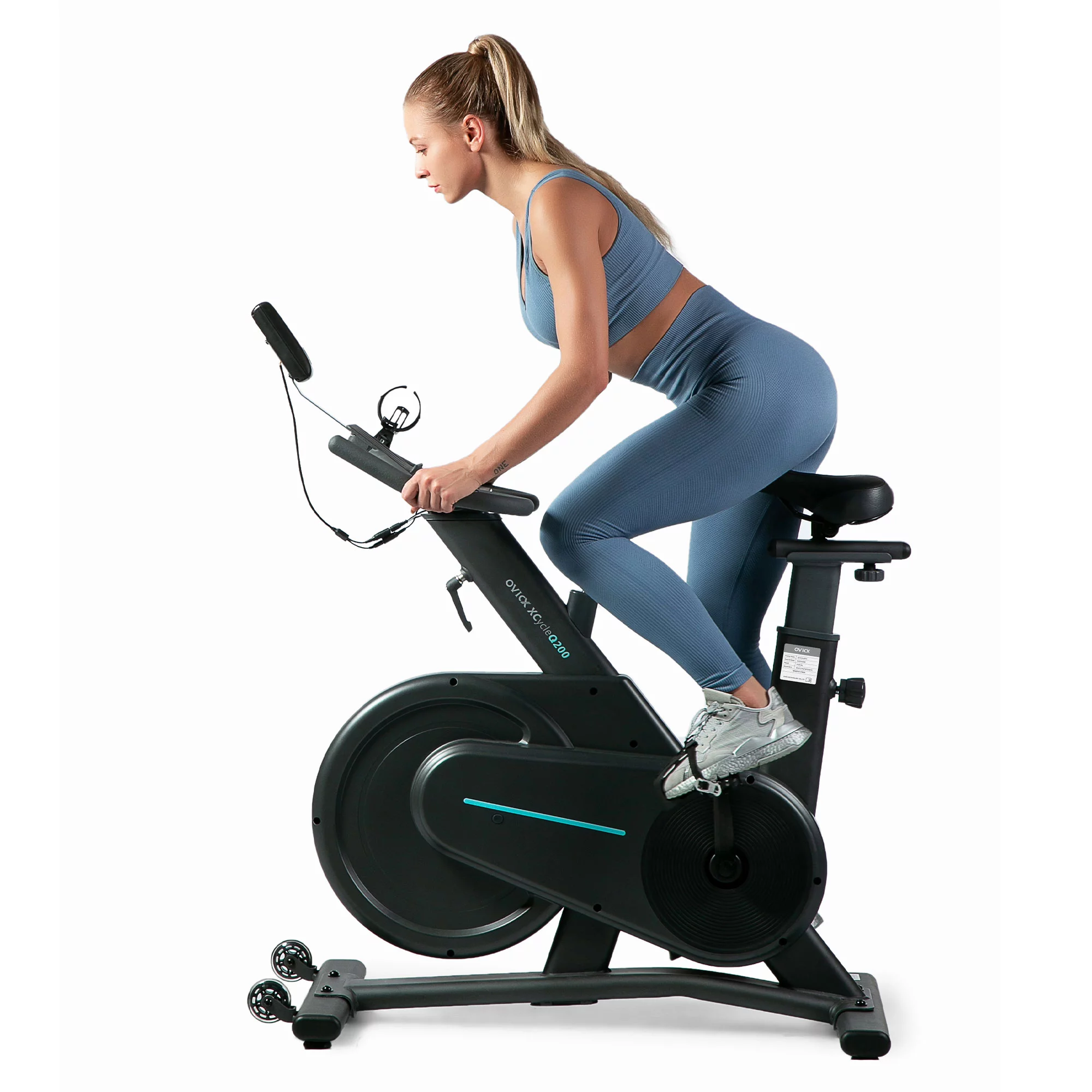 OVICX Home Workout Exercise Bike with Customizable Comfort and Digital LCD - Womvr
