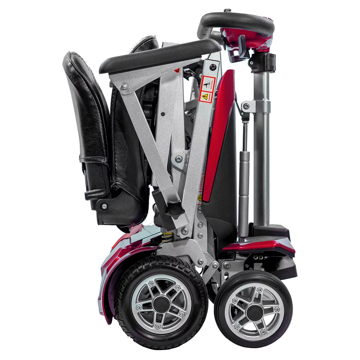 Enhance Mobility - The Transformer Electric Auto Folding Mobility Scooter 4-Wheel - Red - Womvr