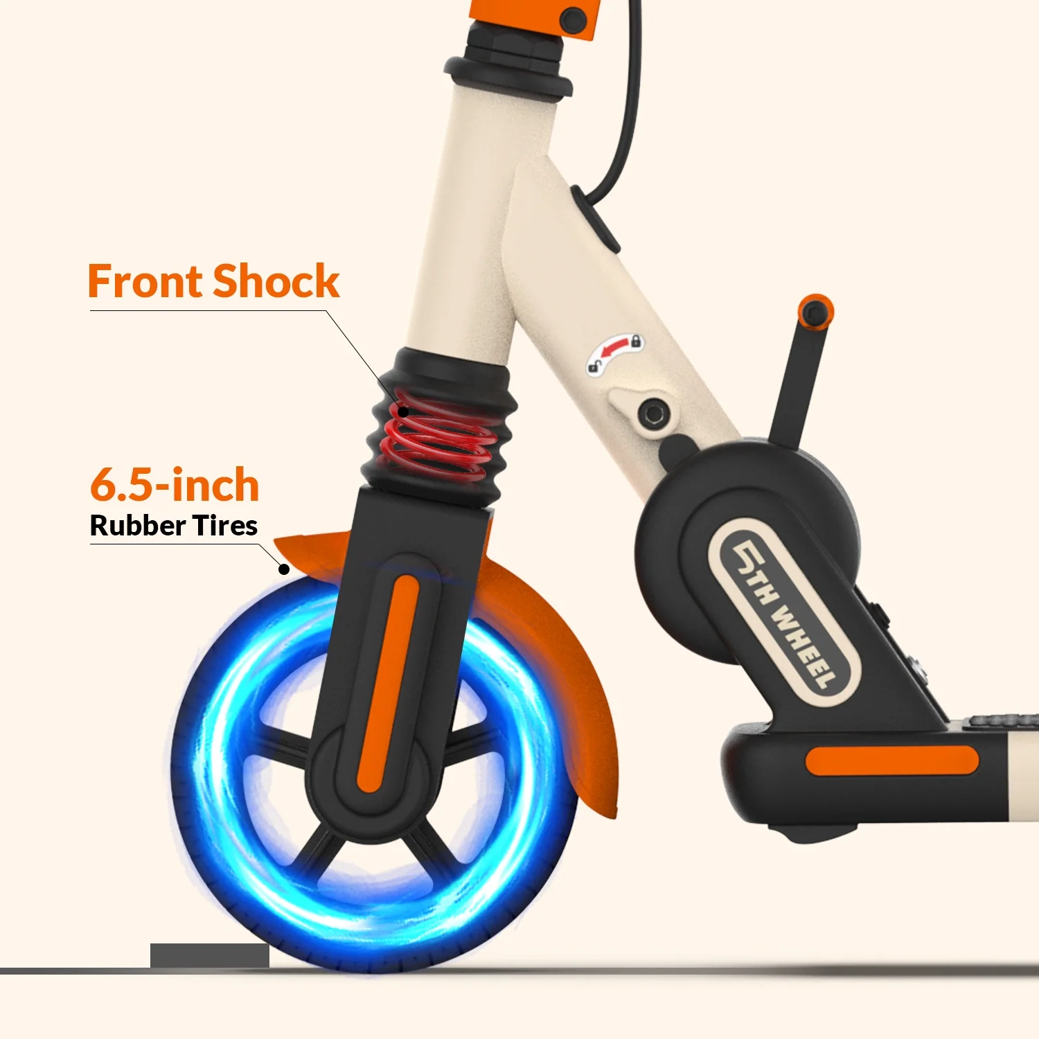 5TH WHEEL K1 Electric Scooter for Kids Ages 6-14 with 6.5