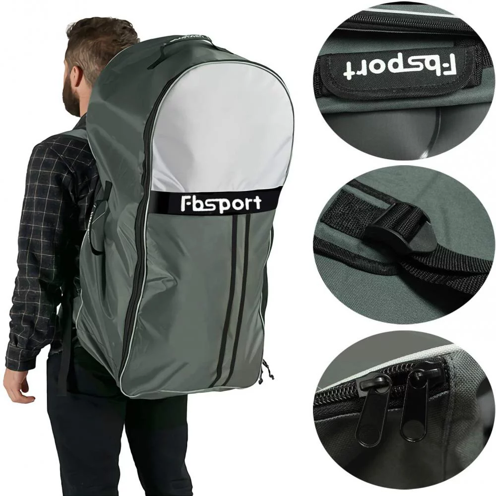 Fbsport 11ft Inflatable Paddle Board SUP, 6'' Thick W/Paddling Fins Pump & Accessories Pack, Green - Womvr