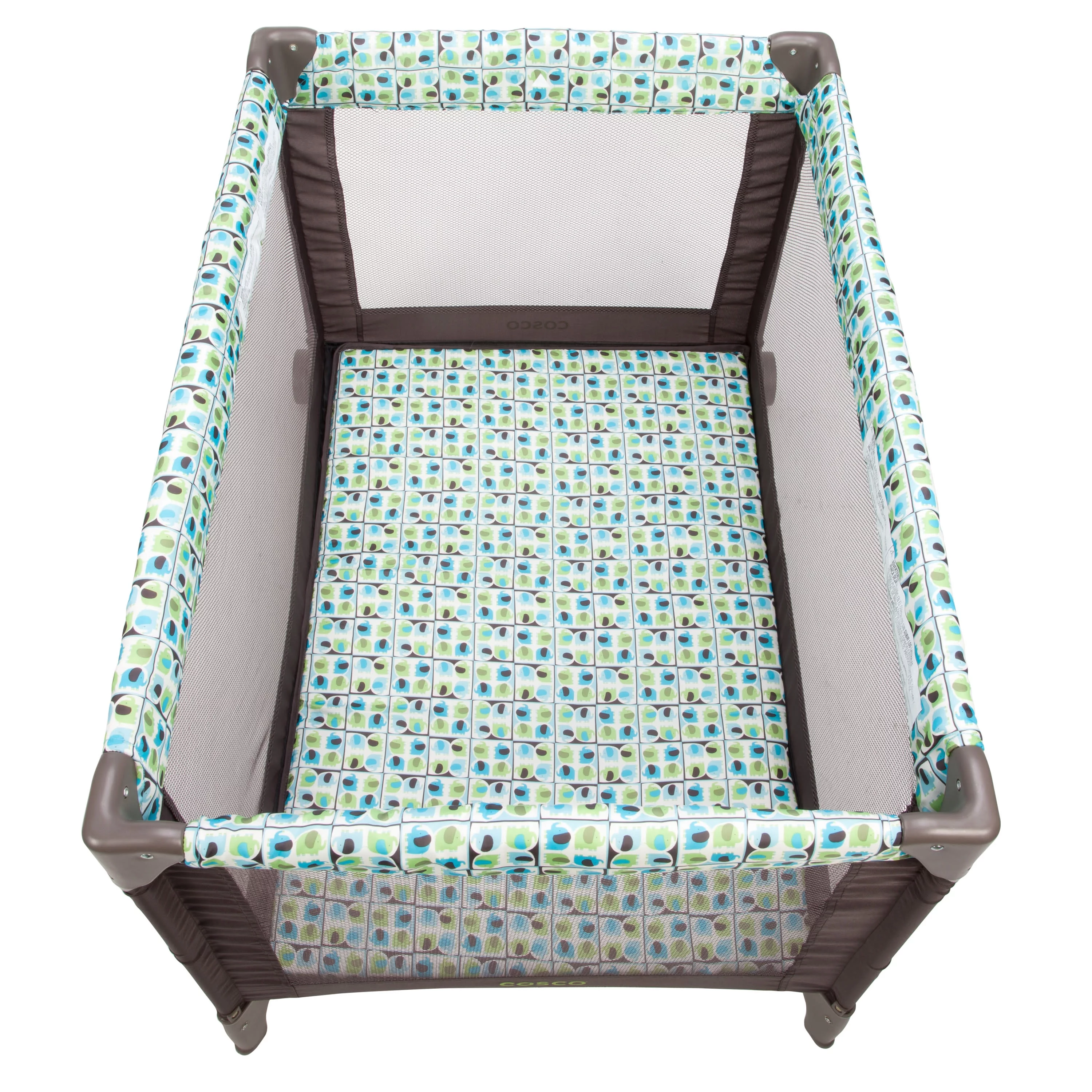 Cosco Kids Funsport Portable Compact Baby Play Yard, Elephant Squares - Womvr