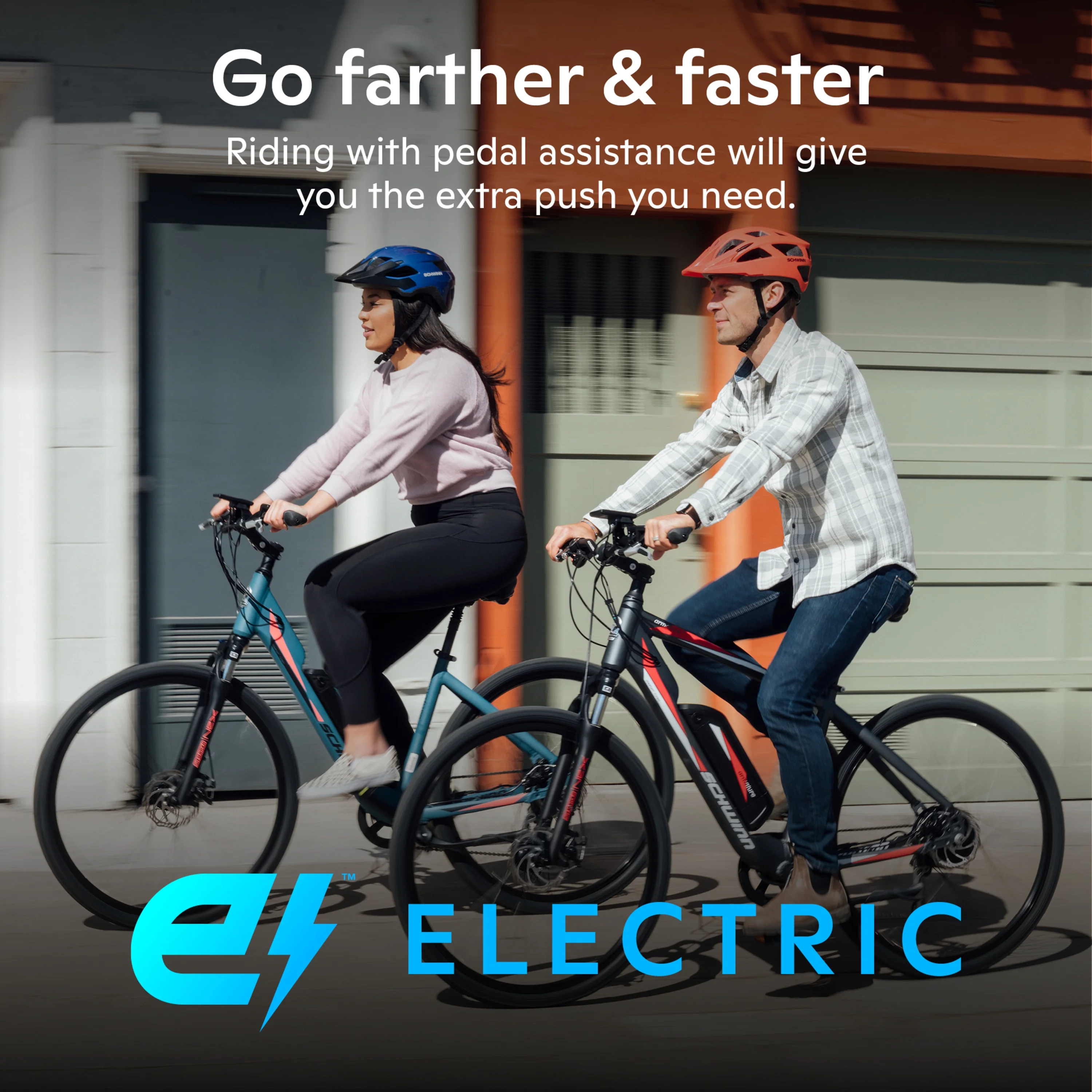 Schwinn 700c Armature Unisex Electric Bike, Black and Red Ebike for Adults, Large Frame - Womvr